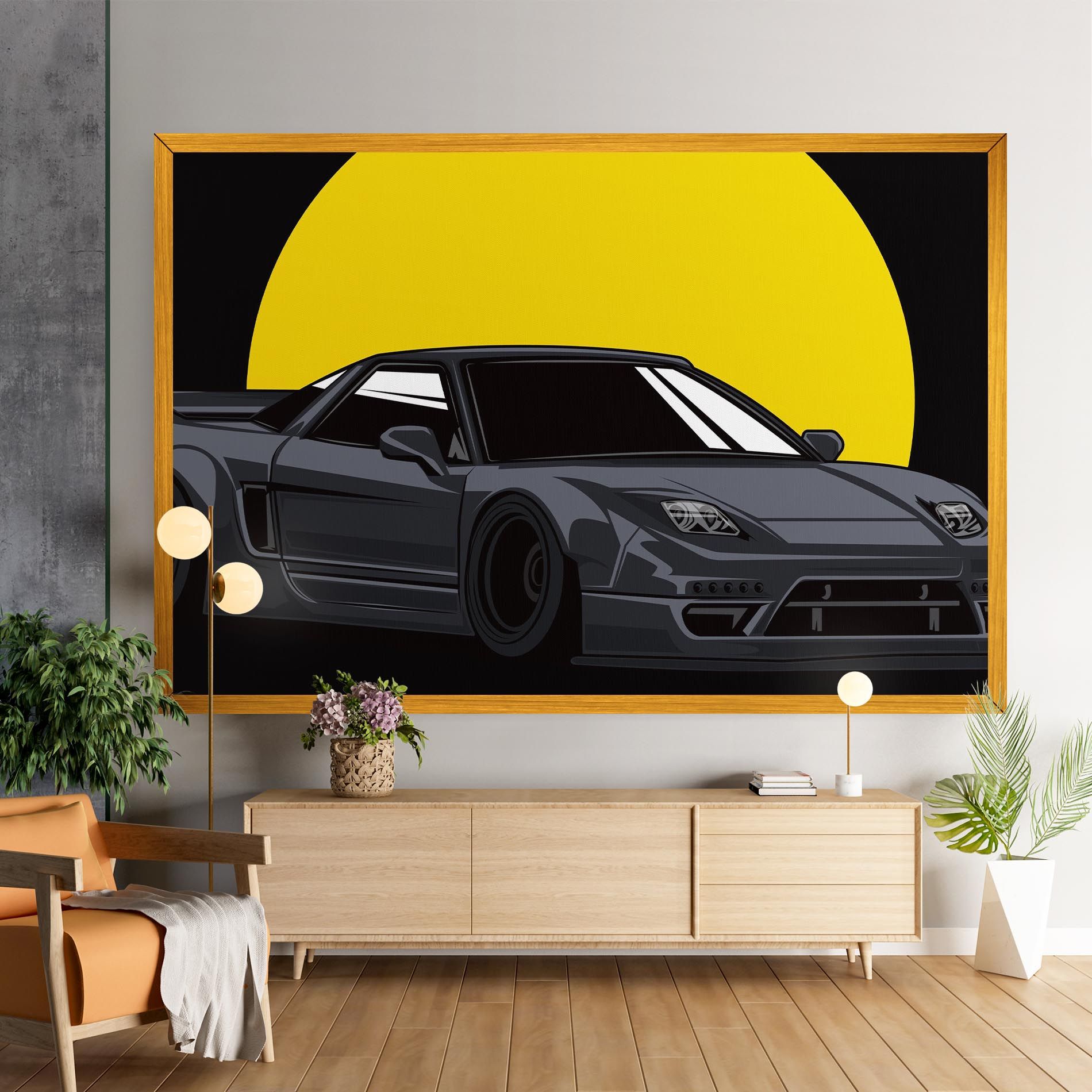 Yellow Sun Car mockup 9