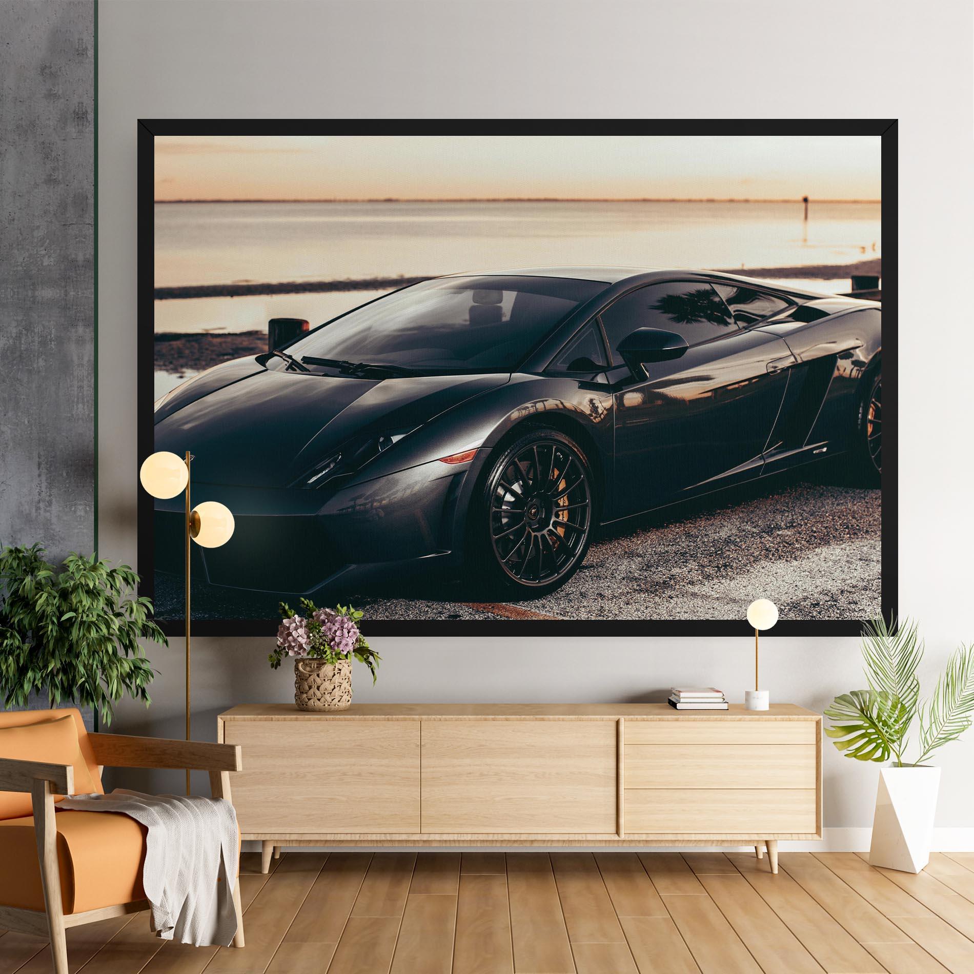 Vászonkép Black Lambo Sea mockup 9