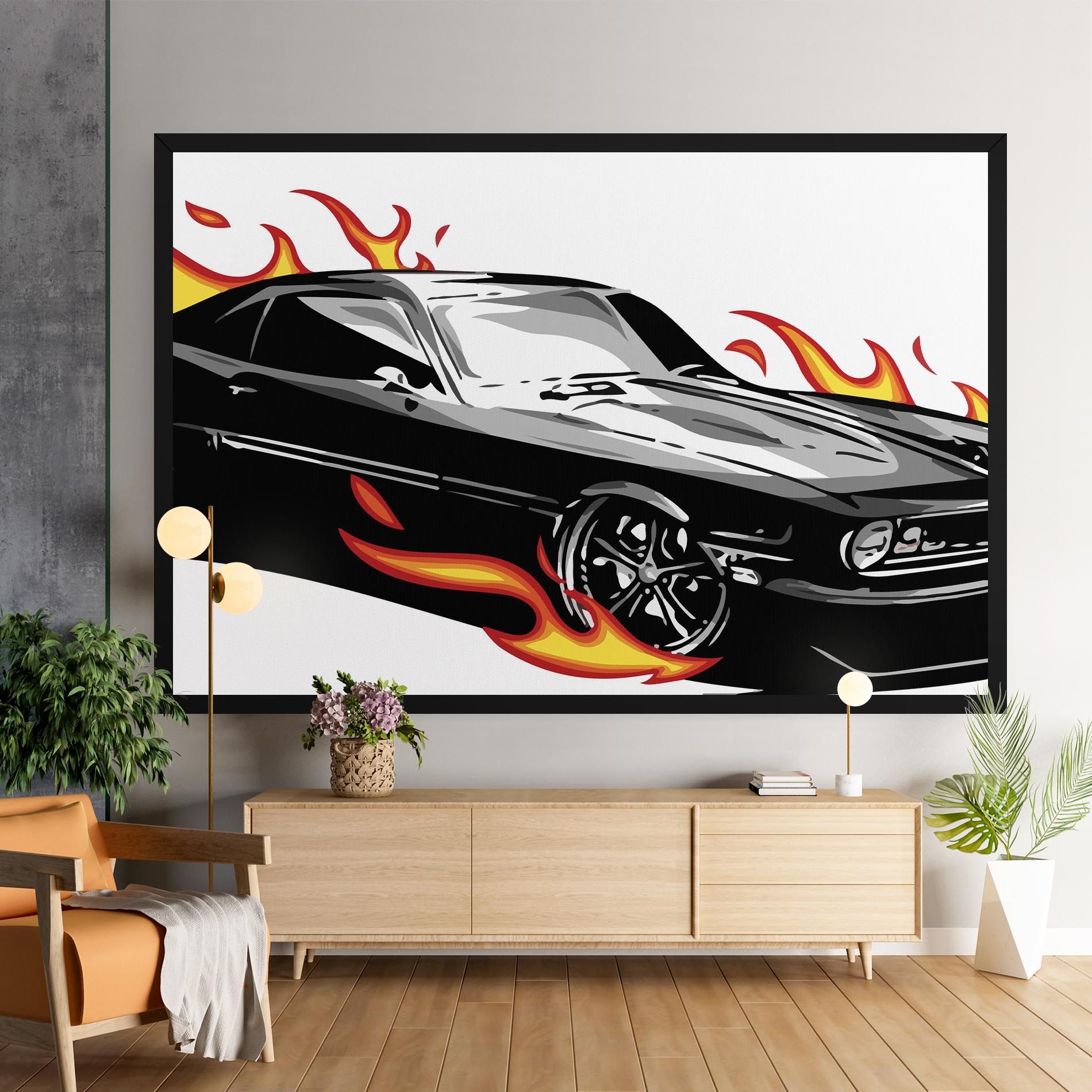 Fire Black Car mockup 9