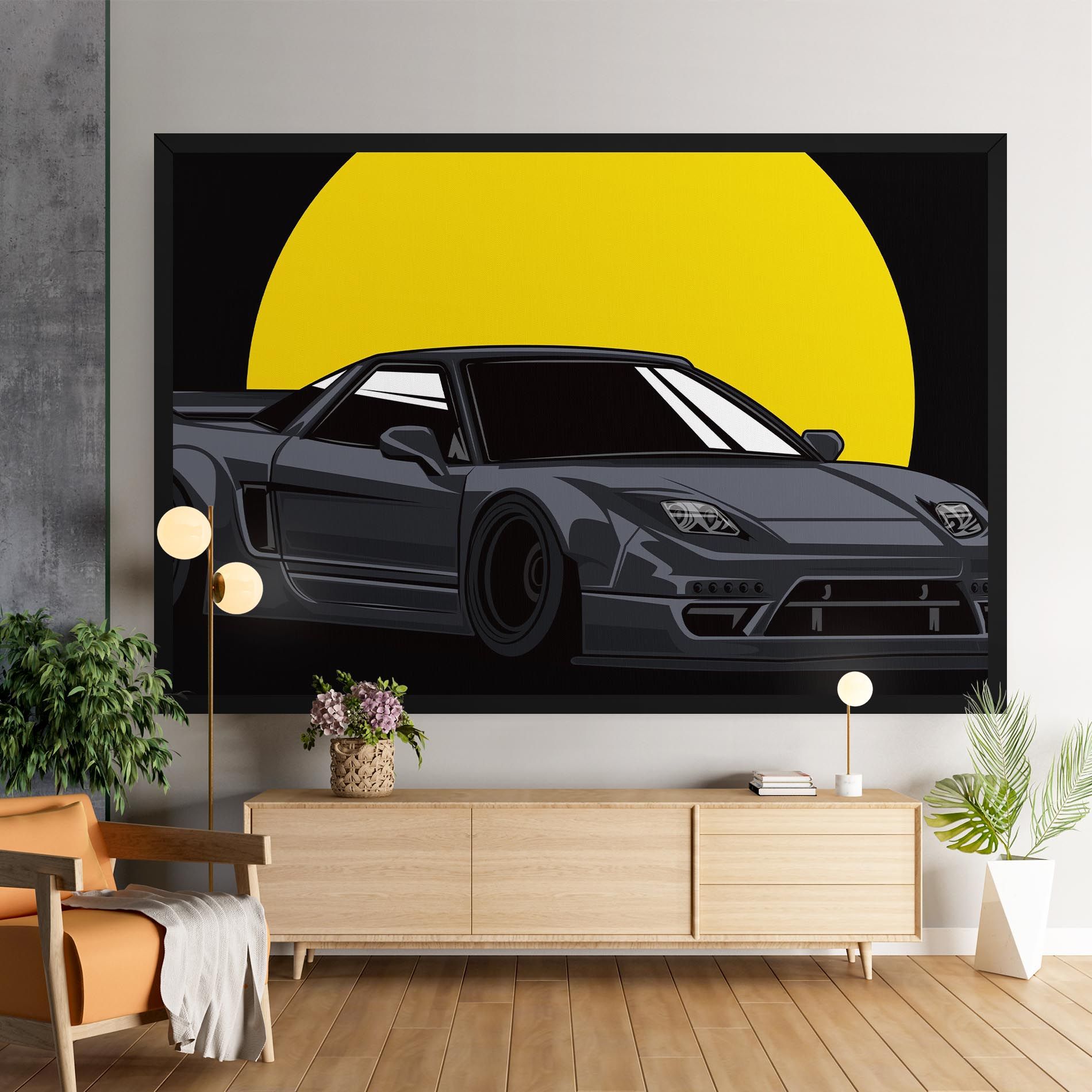 Yellow Sun Car mockup 9