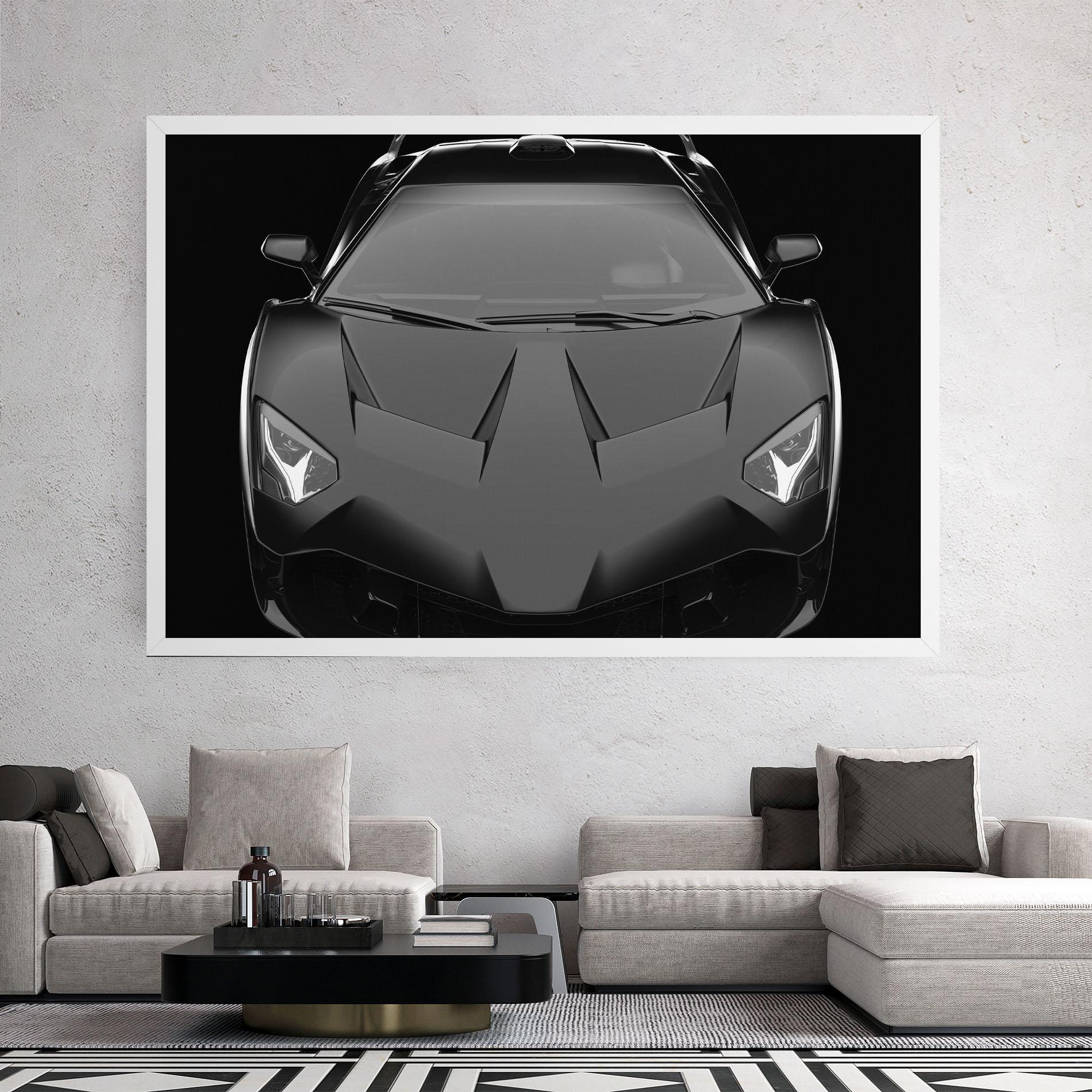 Vászonkép Black Matte Lambo mockup 2