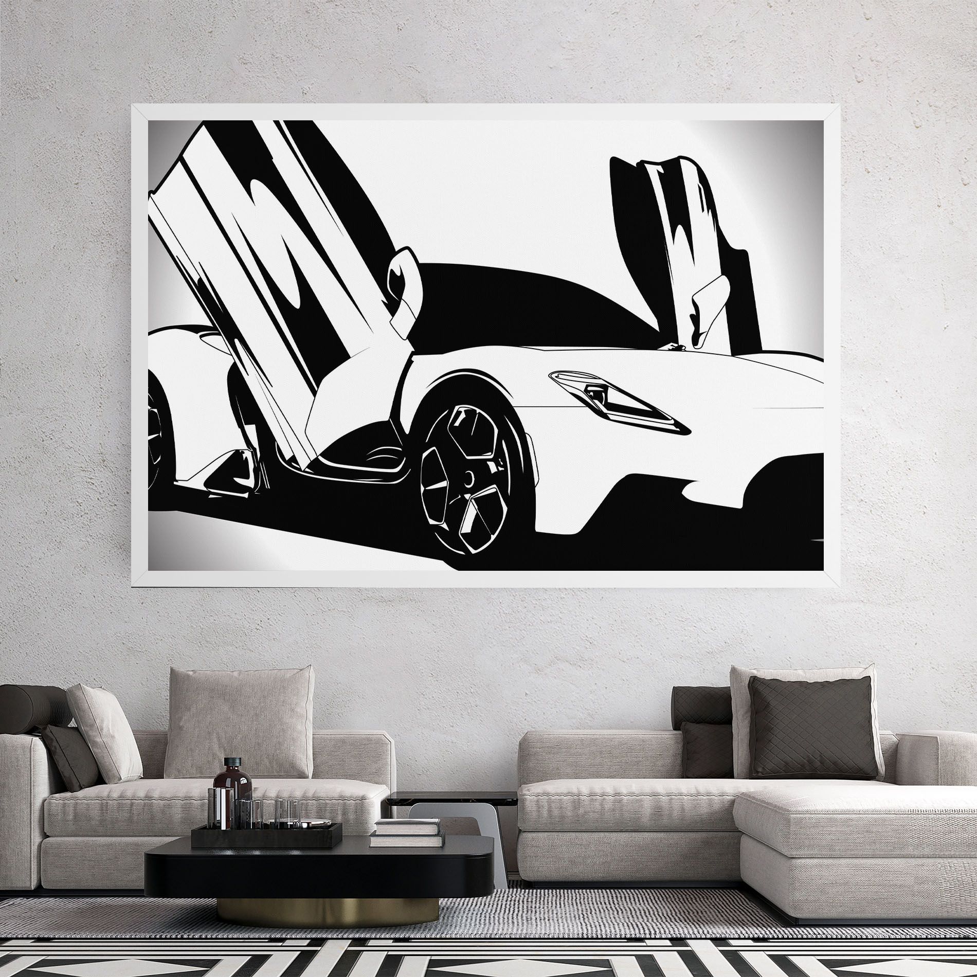 Black White Car mockup 2