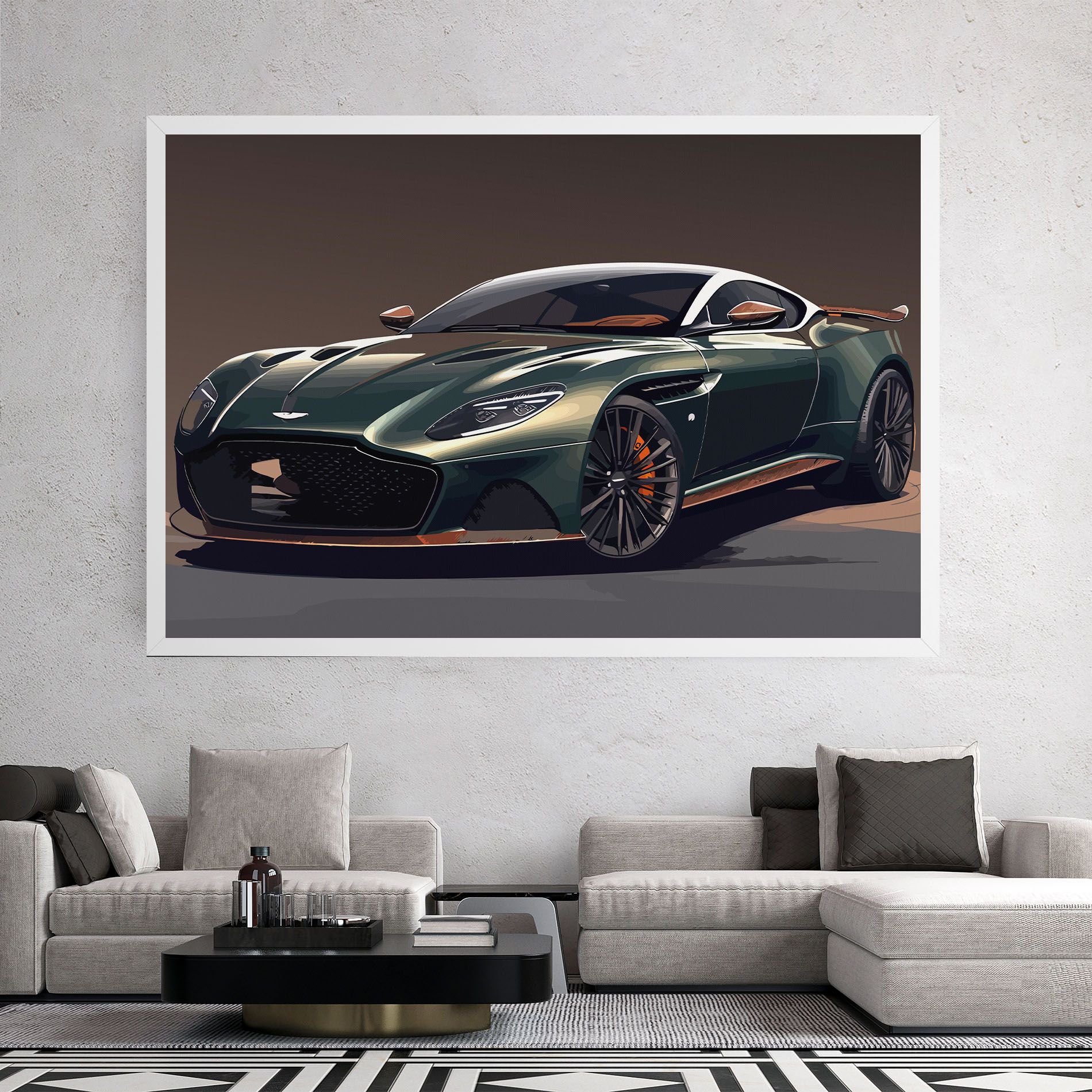 Dark Green Car mockup 2