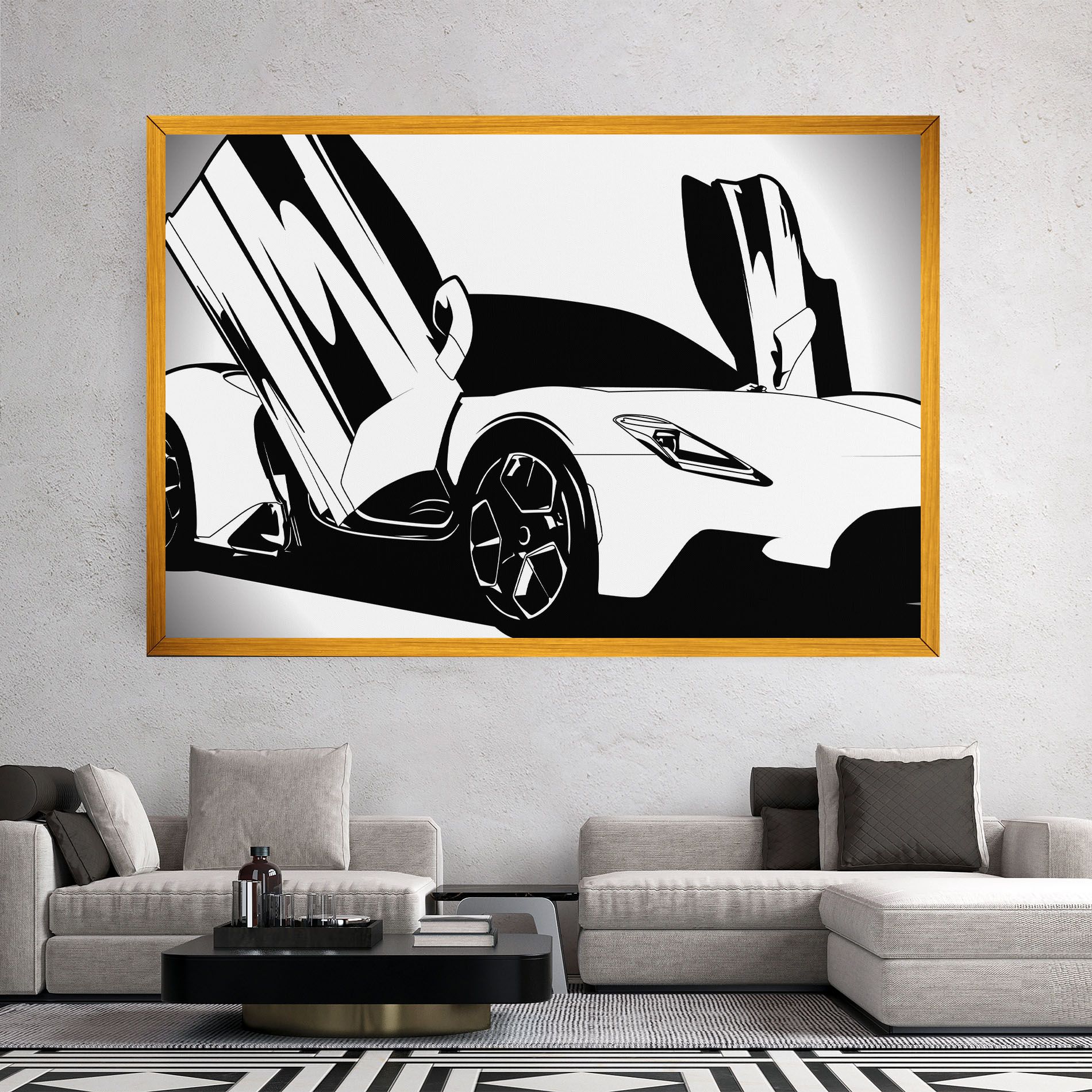 Black White Car mockup 2