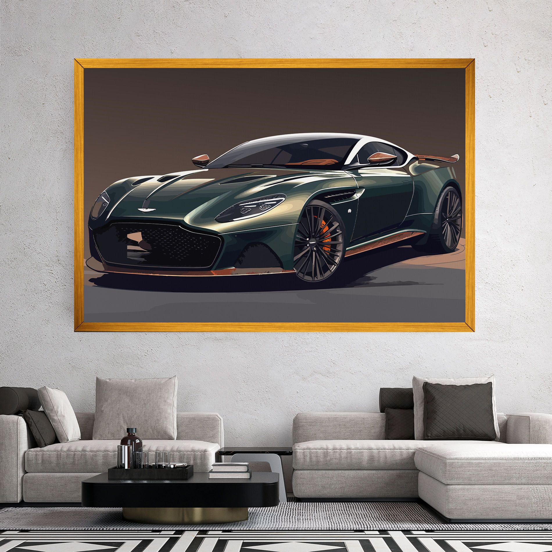 Dark Green Car mockup 2