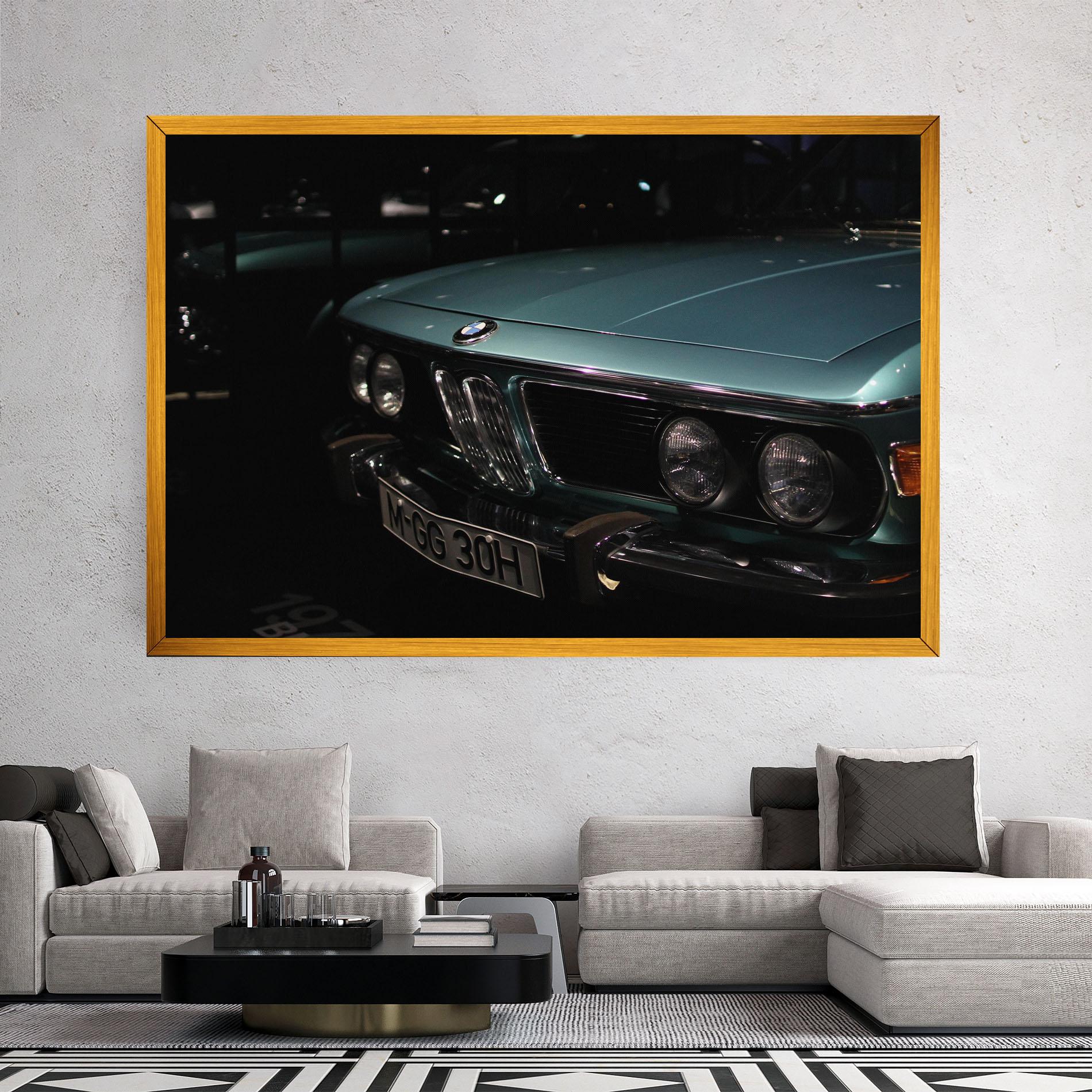 Vászonkép Old Bmw Headlight mockup 2