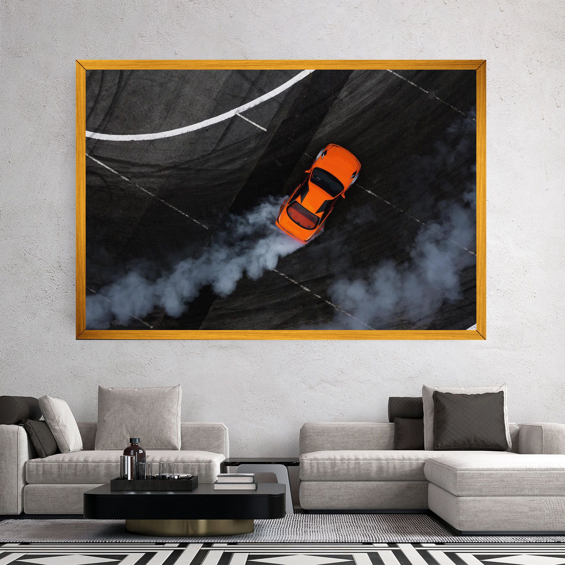 Orange Proche Drifting mockup 2