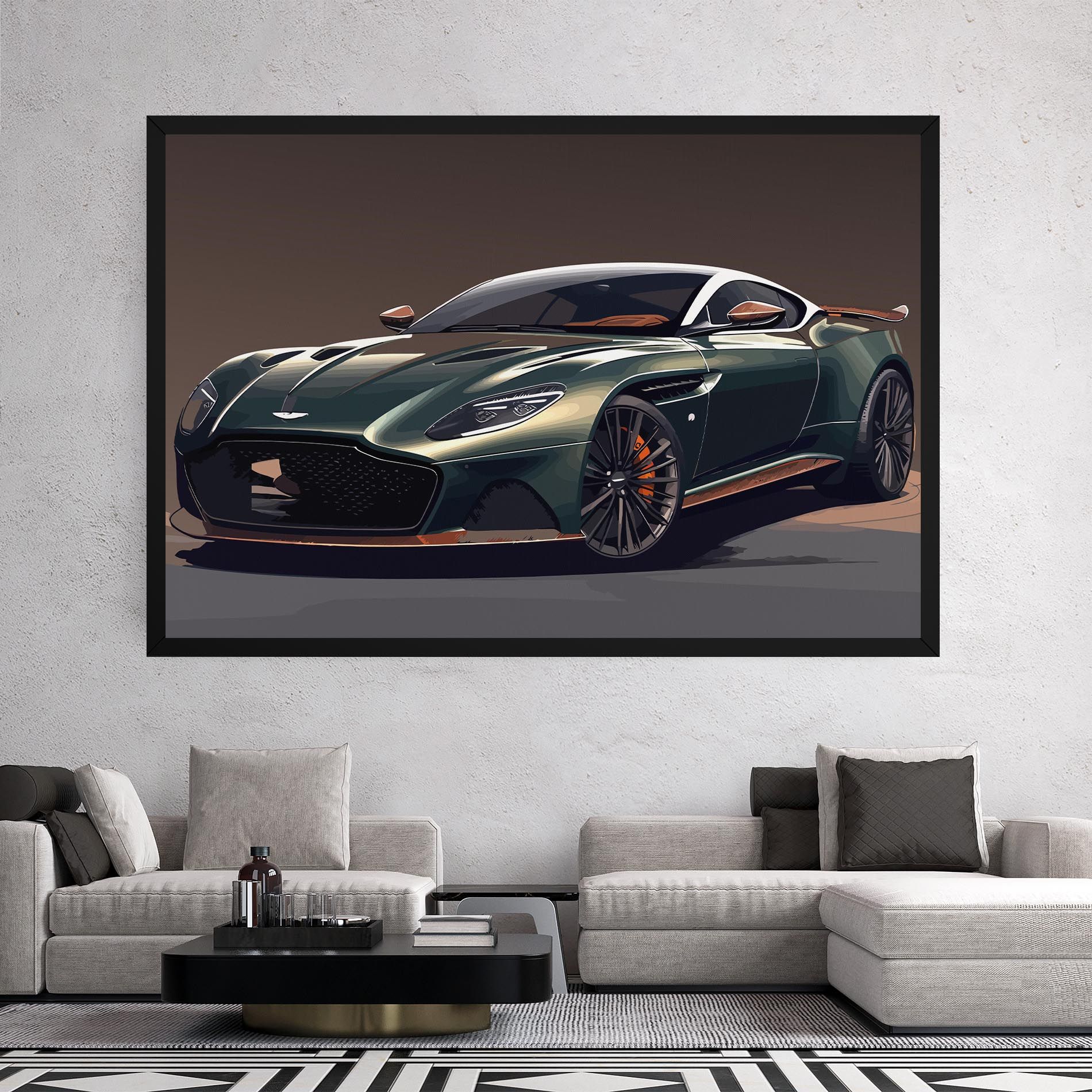 Dark Green Car mockup 2
