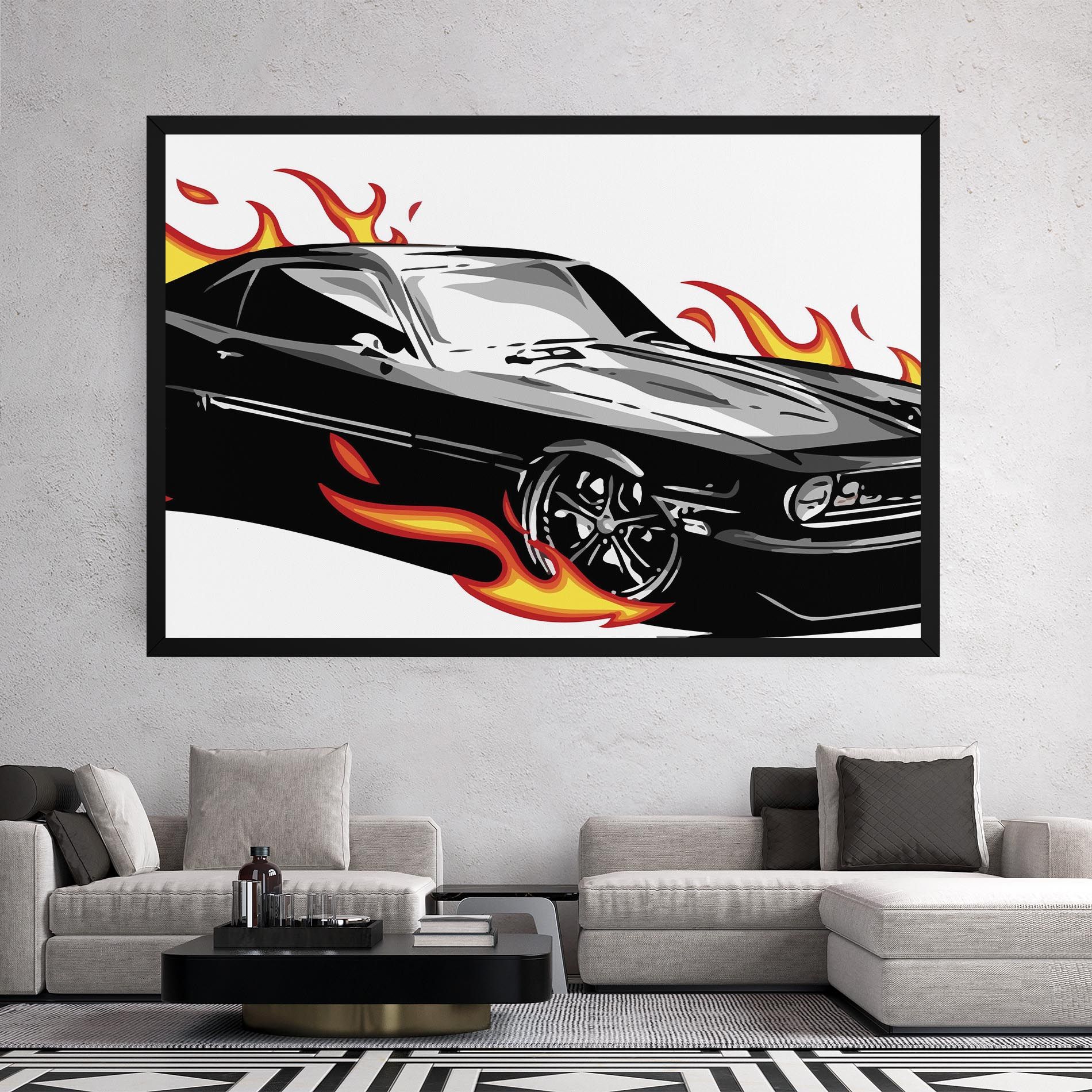 Fire Black Car mockup 2