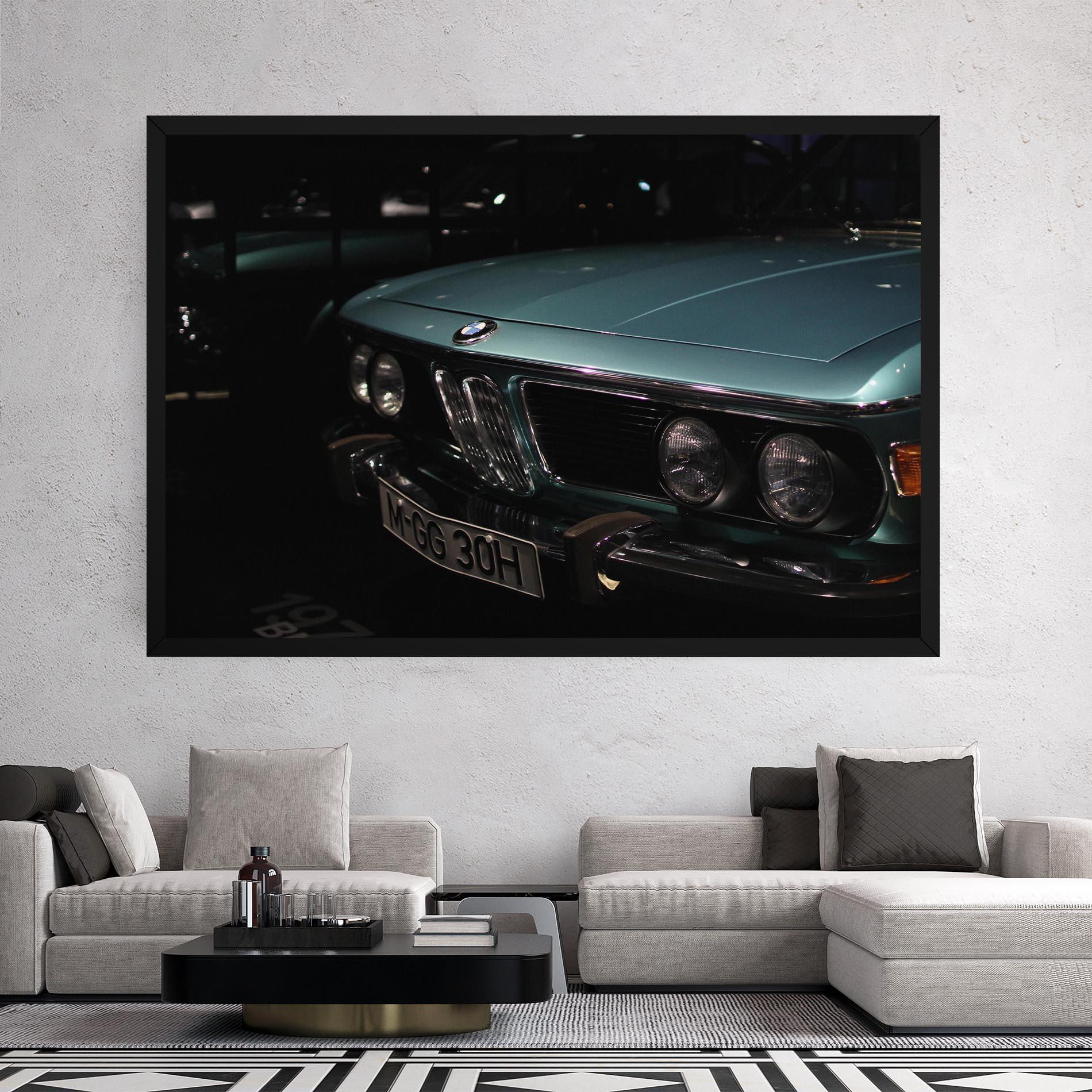 Vászonkép Old Bmw Headlight mockup 2