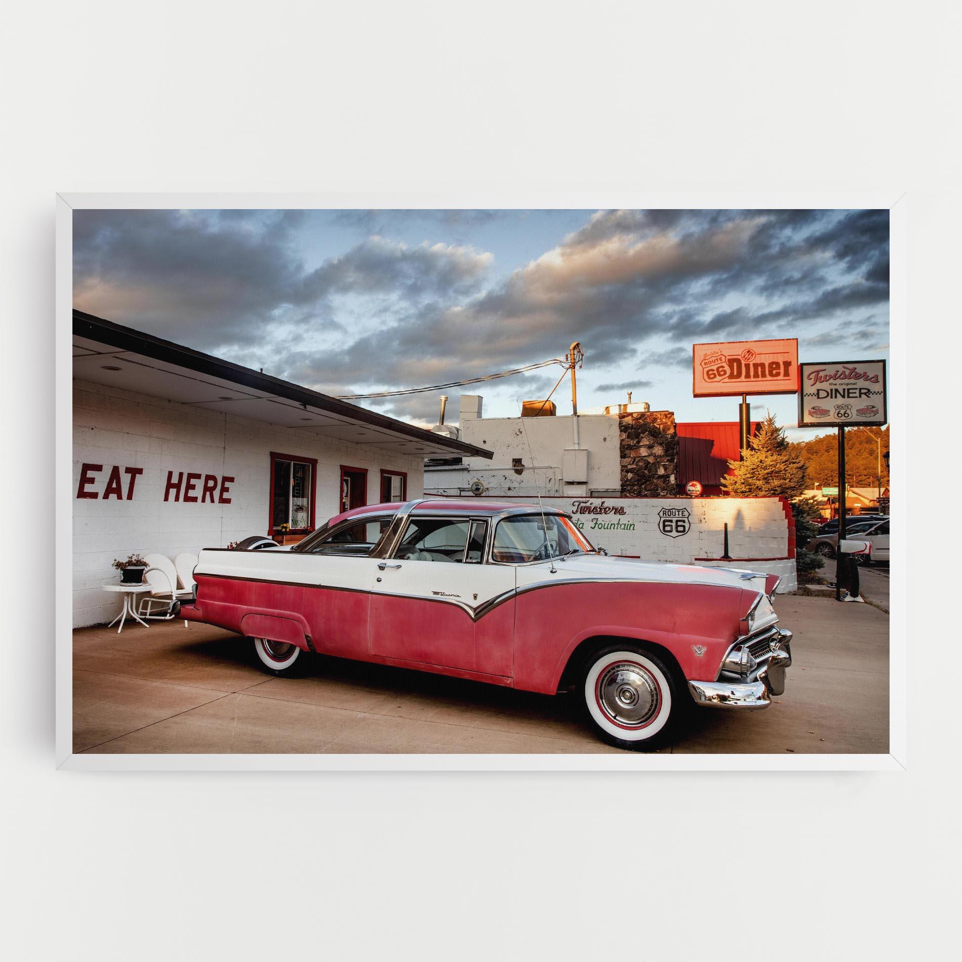 Vászonkép Cloud Old Car mockup 0