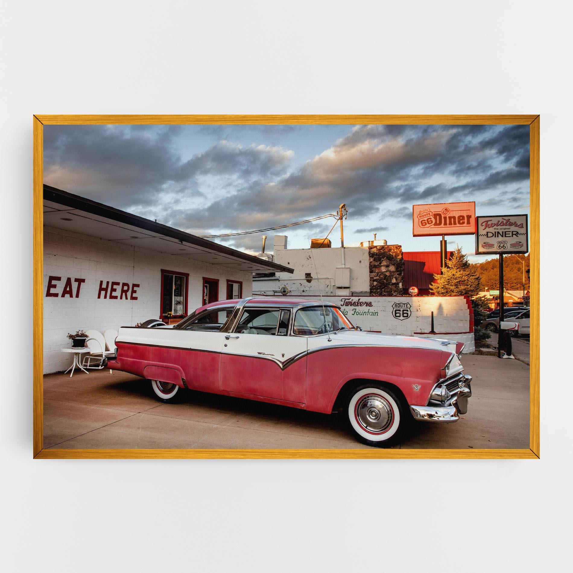 Vászonkép Cloud Old Car mockup 0