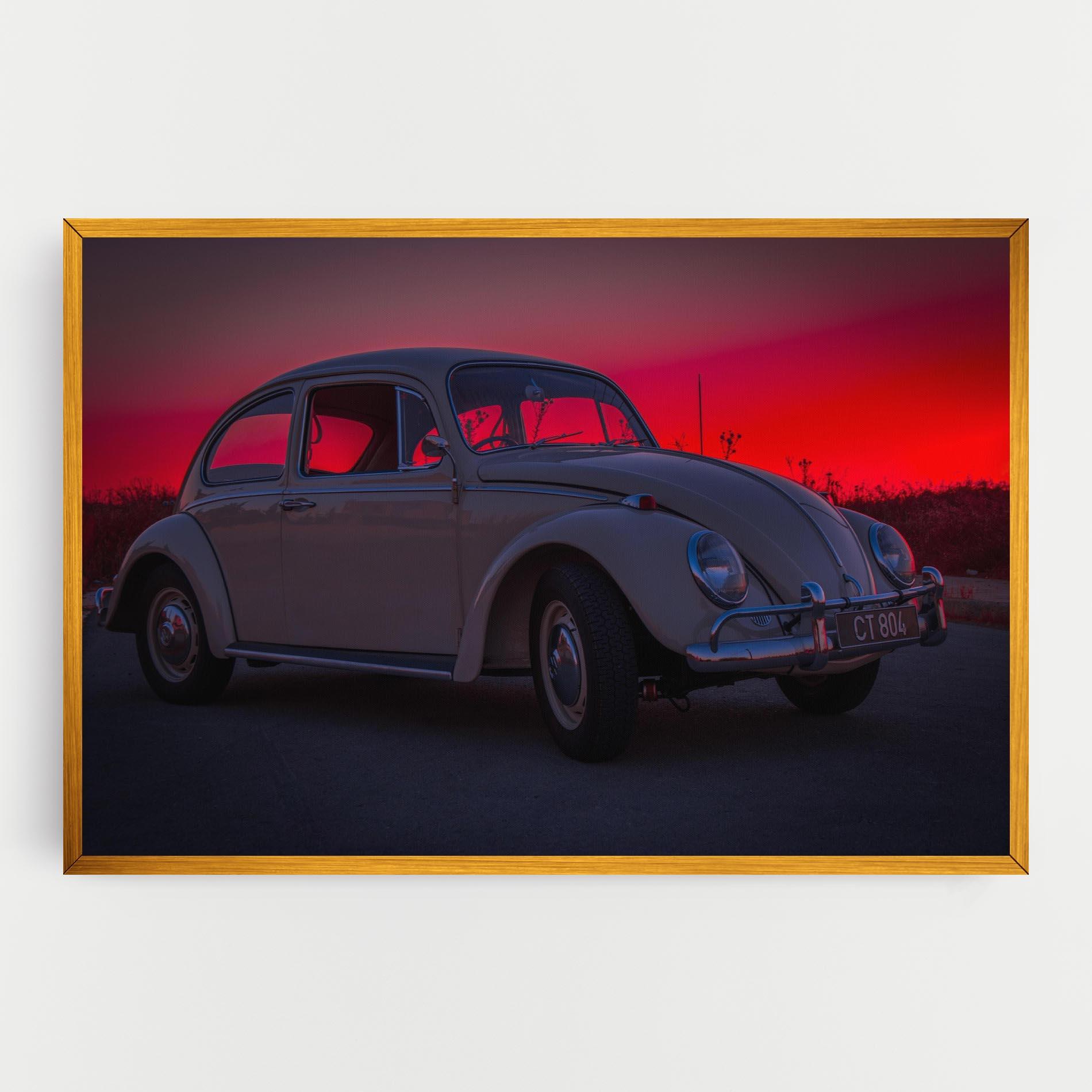 Vászonkép Old Car Sunset mockup 0