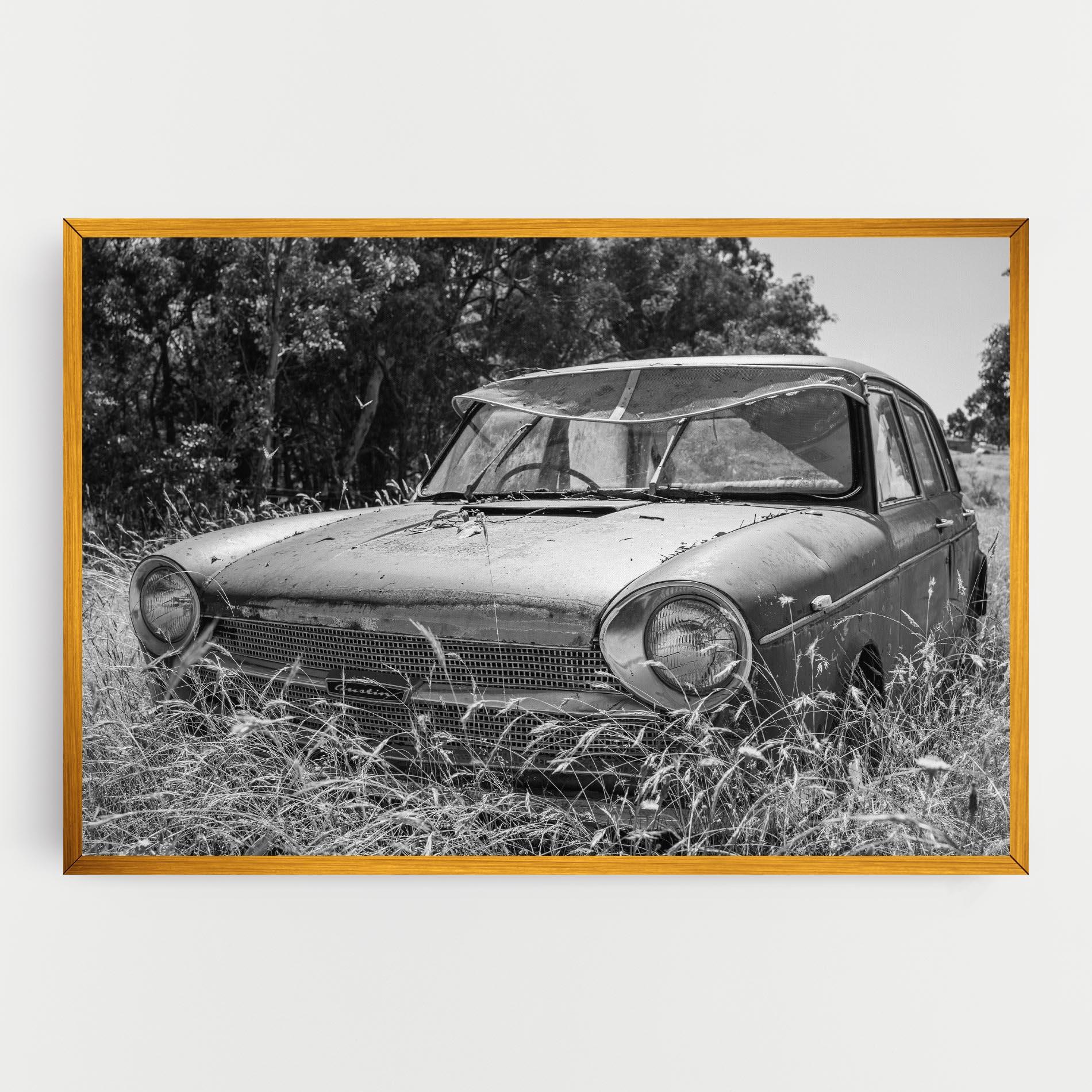 Vászonkép Old Field Car mockup 0