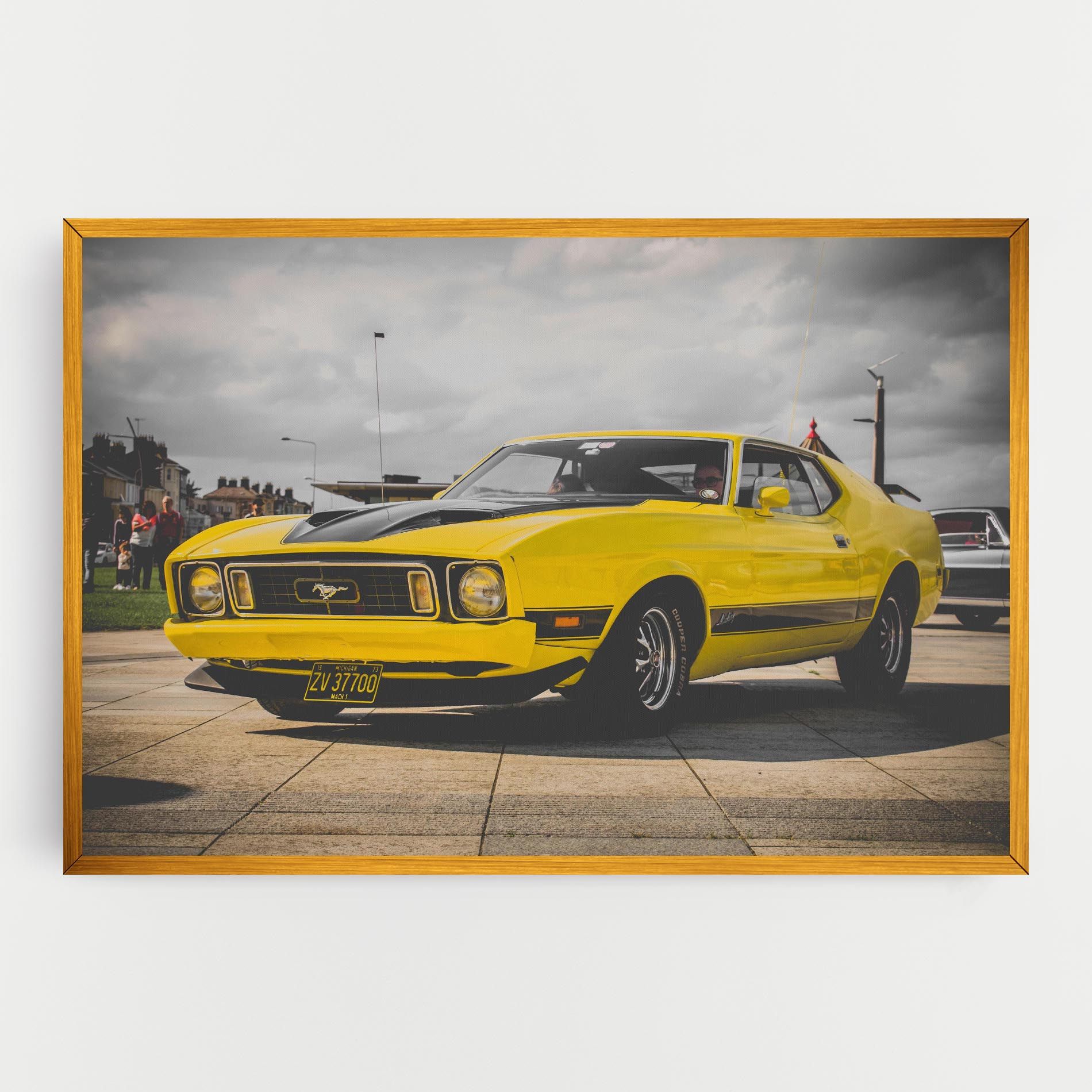 Vintage Yellow Car mockup 0