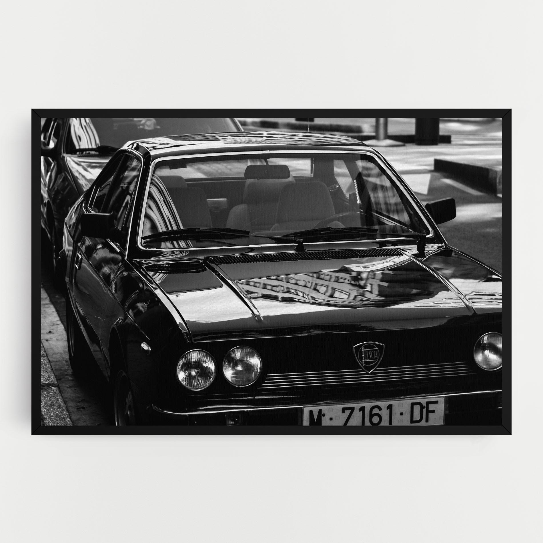 Vászonkép Black Shiny Car mockup 0