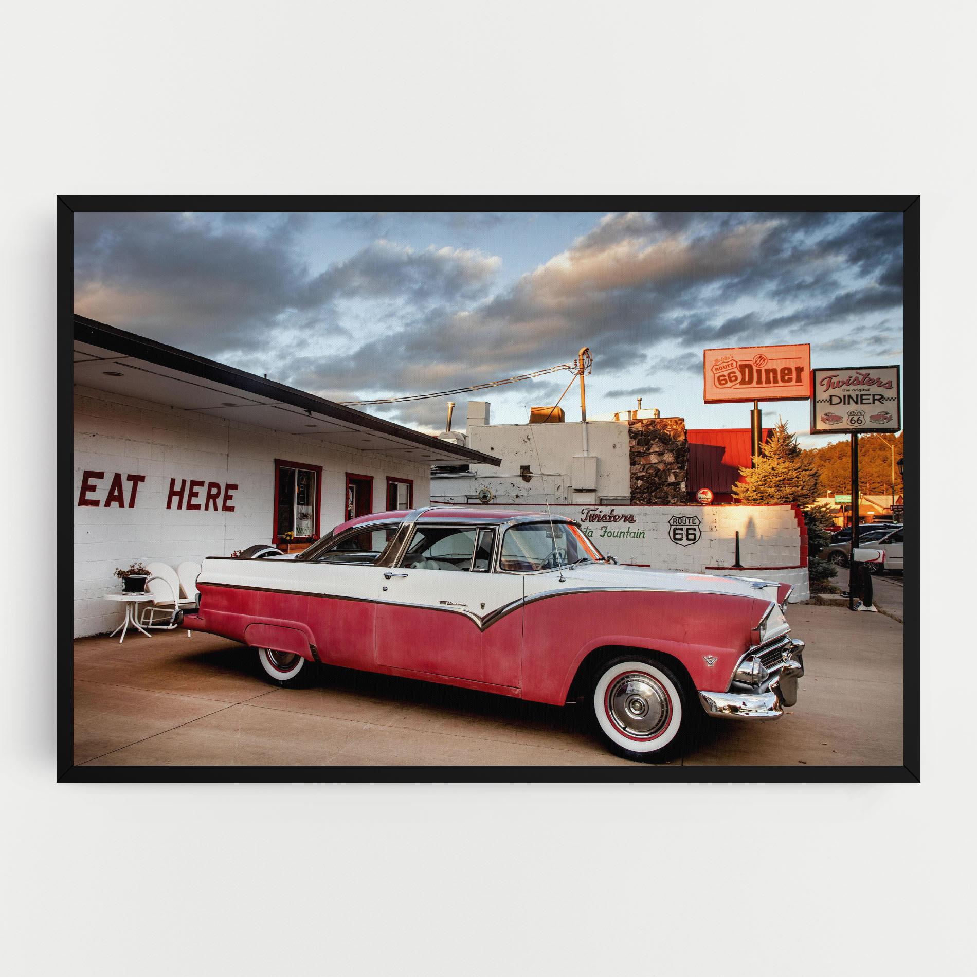 Vászonkép Cloud Old Car mockup 0