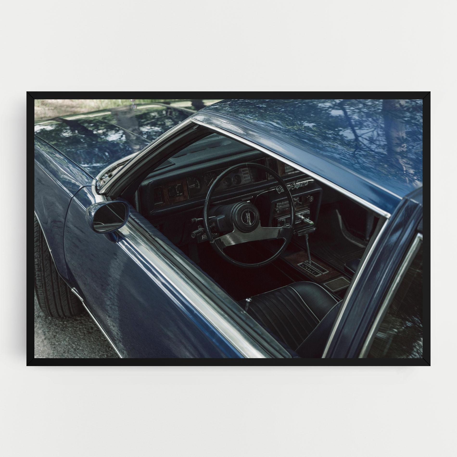 Vászonkép Old Blue Car mockup 0