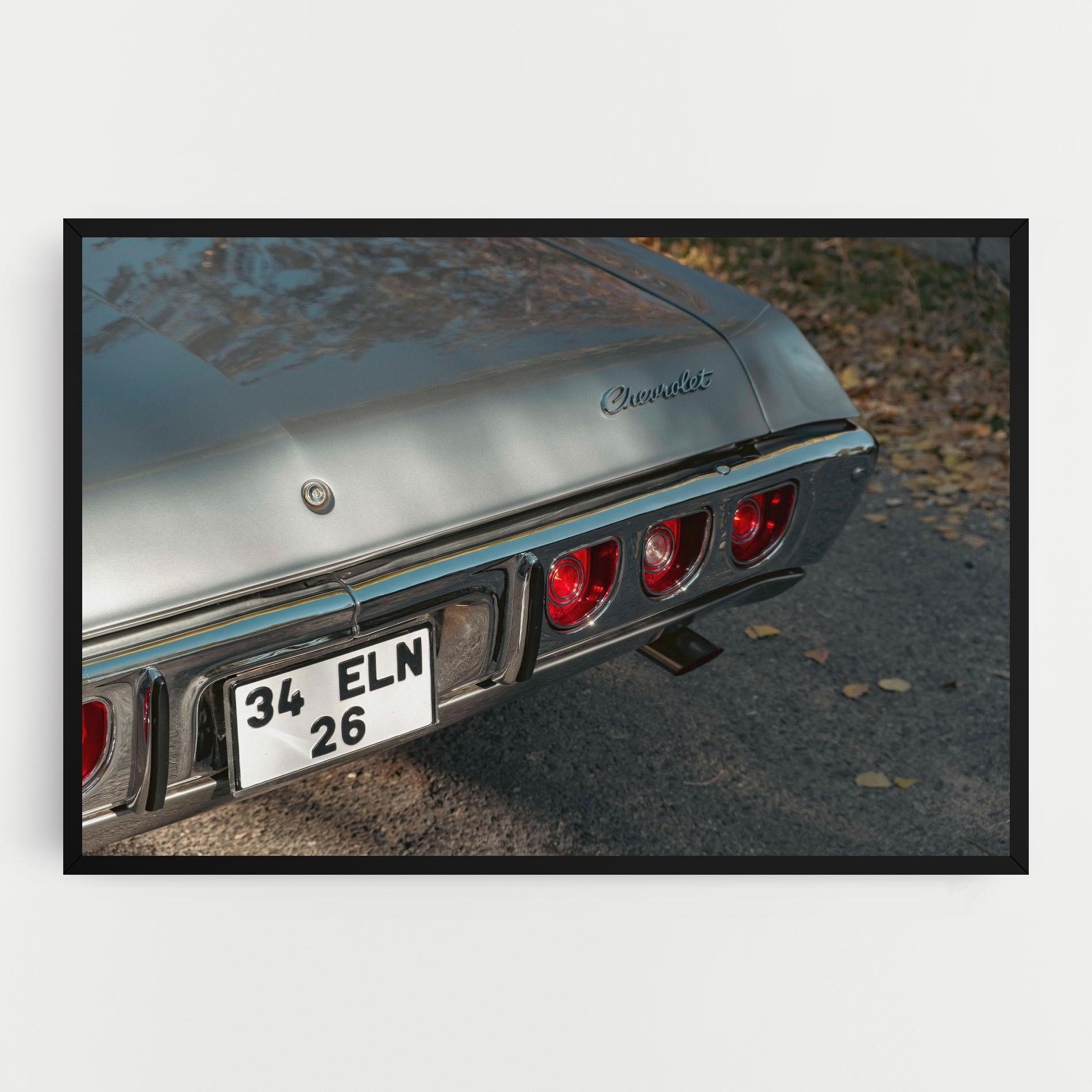 Vászonkép Old Grey Car mockup 0