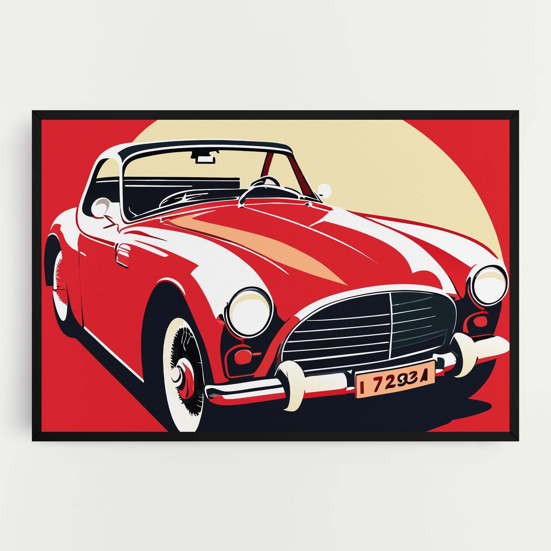 Red Vintage Car mockup 0