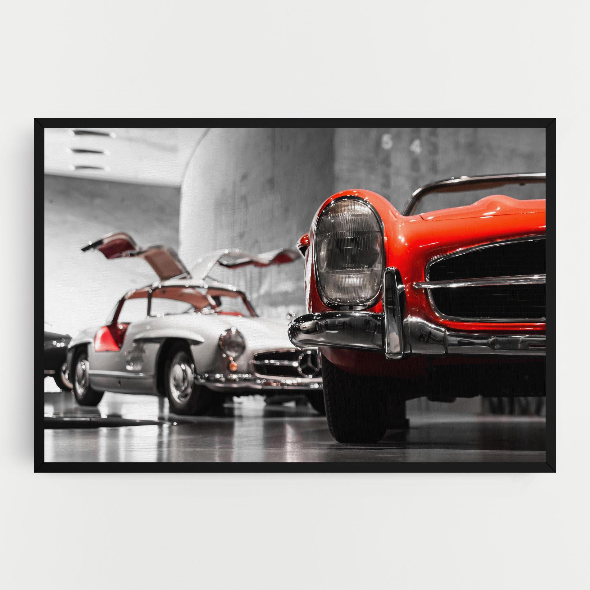 Vászonkép Vintage Red White mockup 0