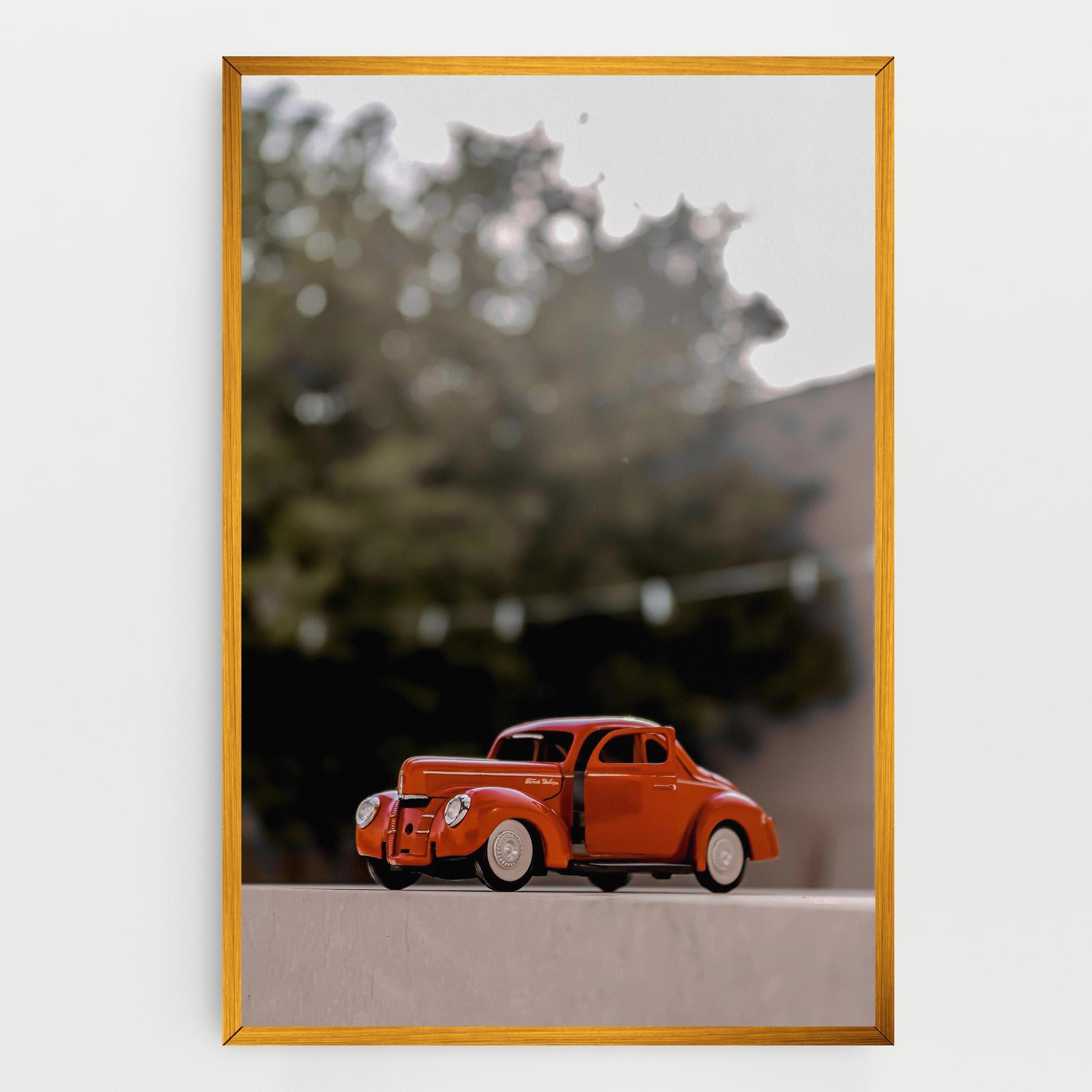 Vászonkép Orange Toy Car mockup 0
