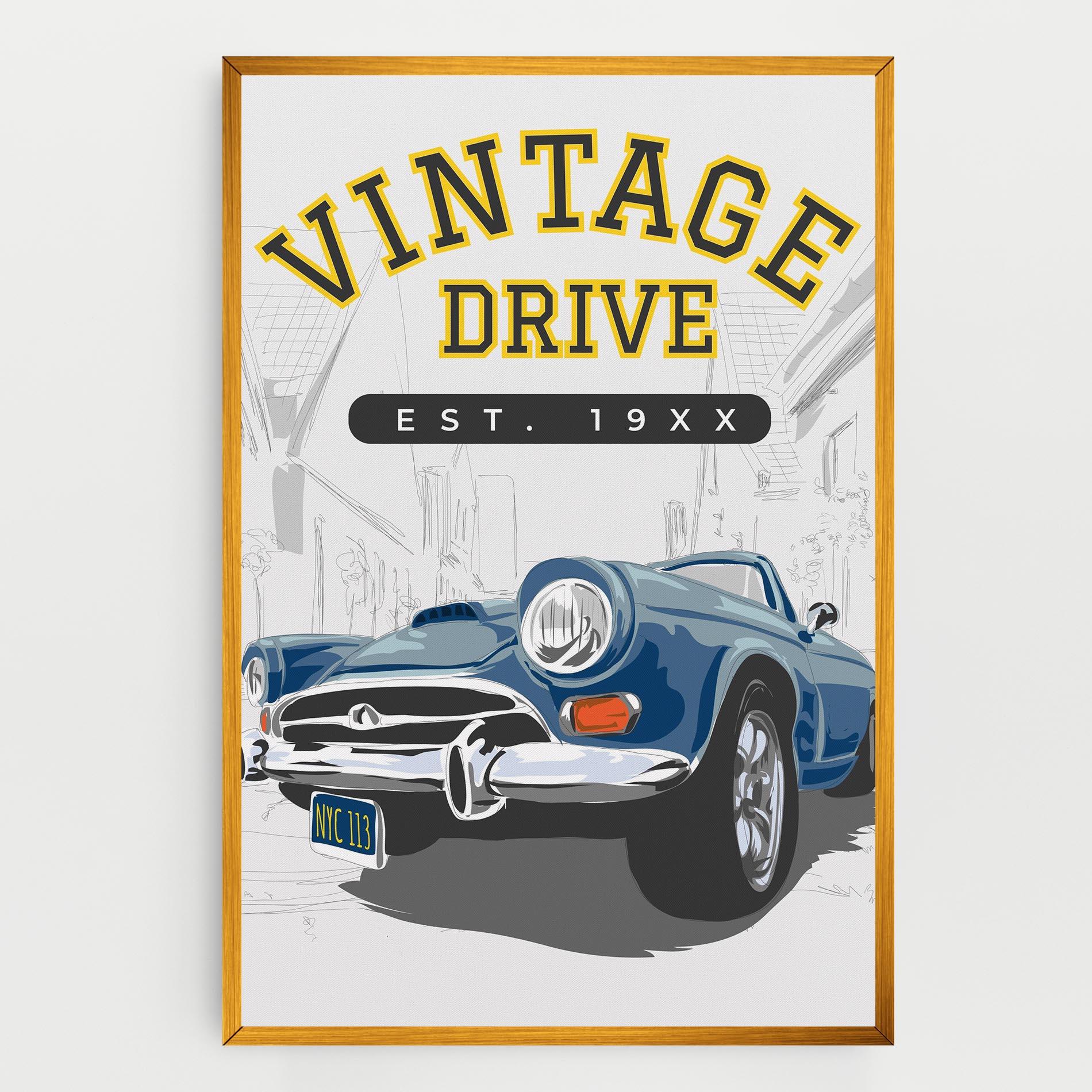 Vászonkép Vintage Drive mockup 0
