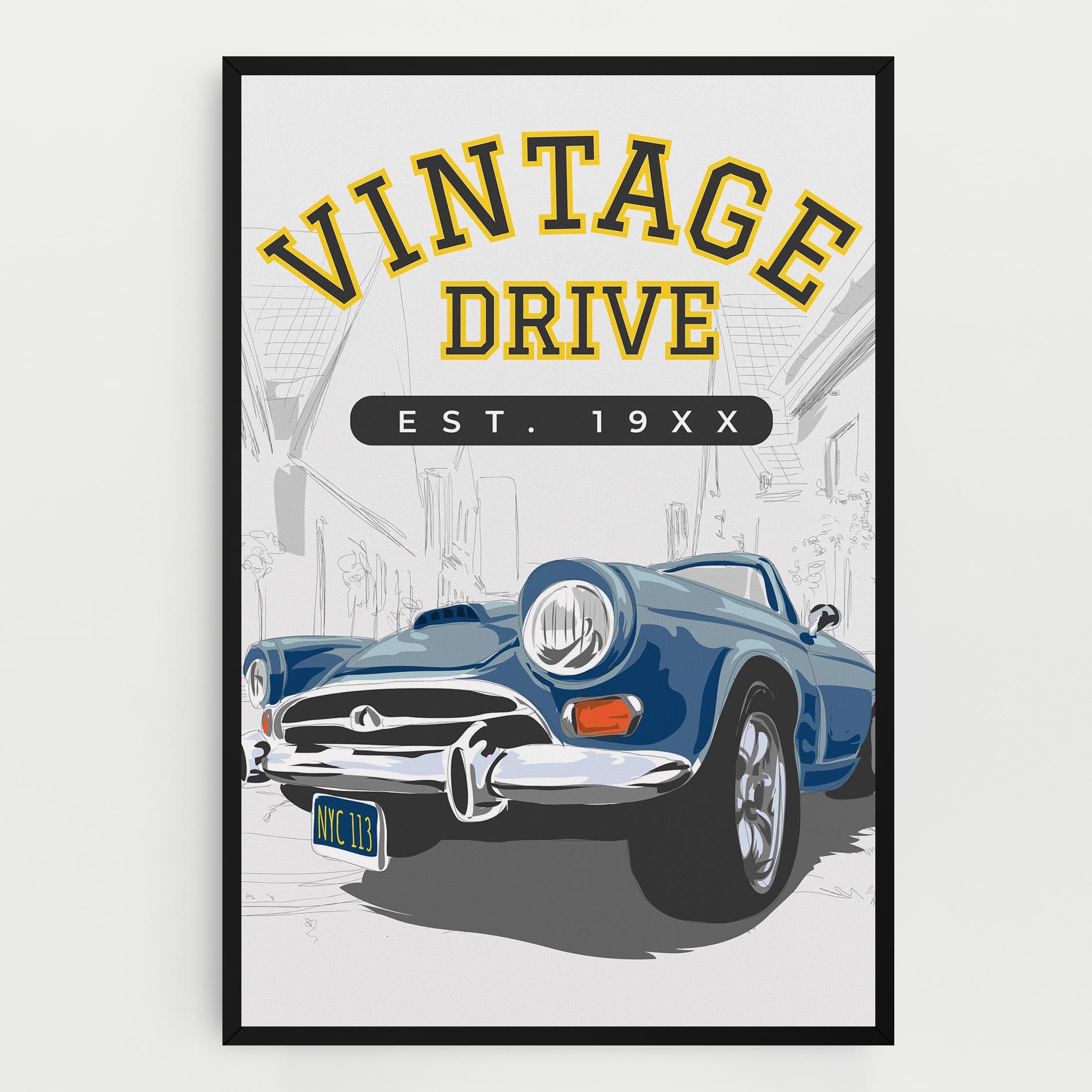 Vászonkép Vintage Drive mockup 0