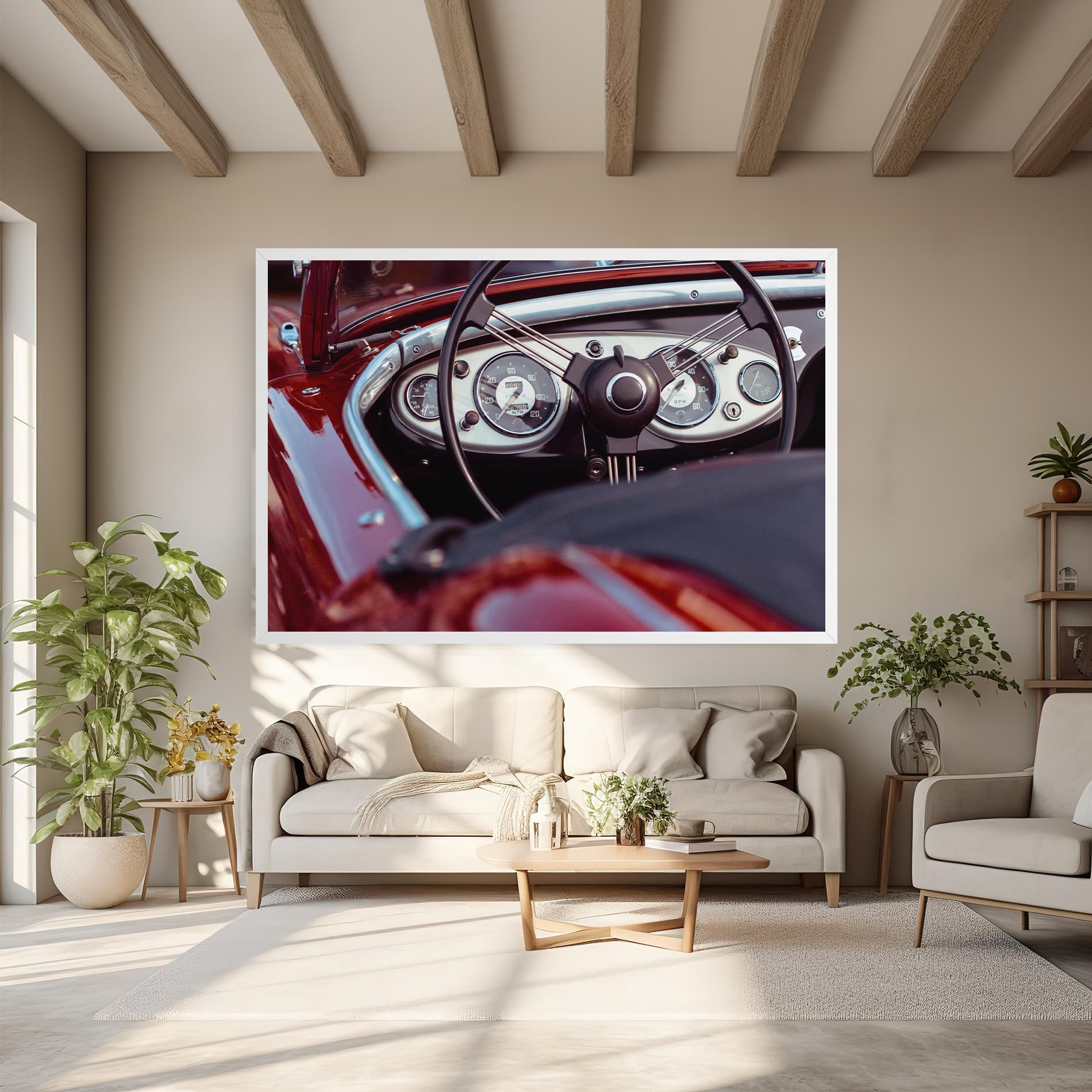 Classic Red Car mockup 6