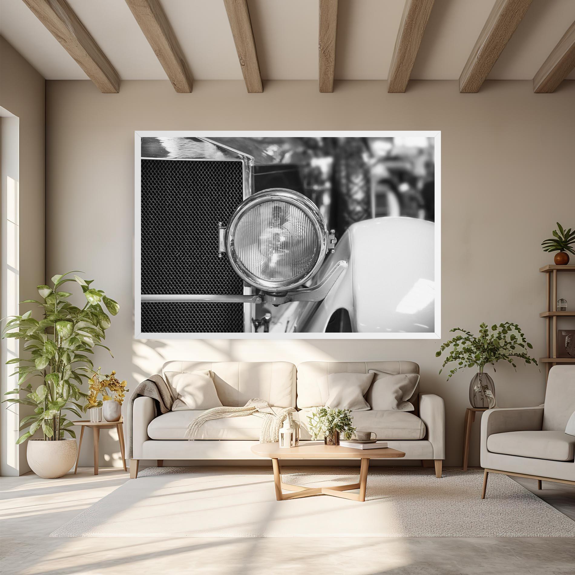 Vászonkép Closeup Grey Car mockup 6