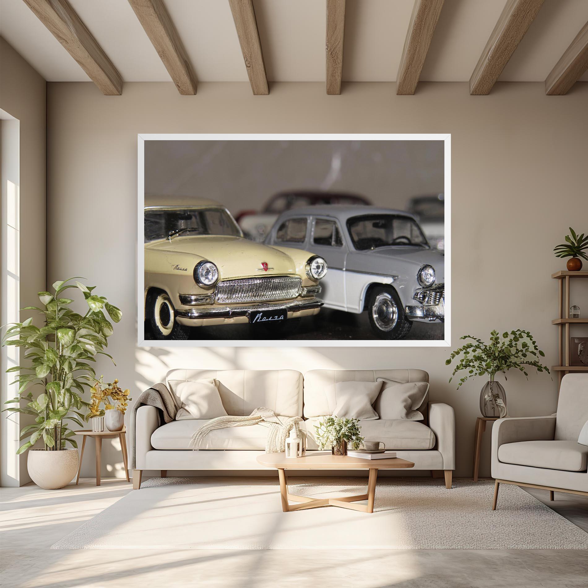 Vászonkép Cream Grey Car mockup 6