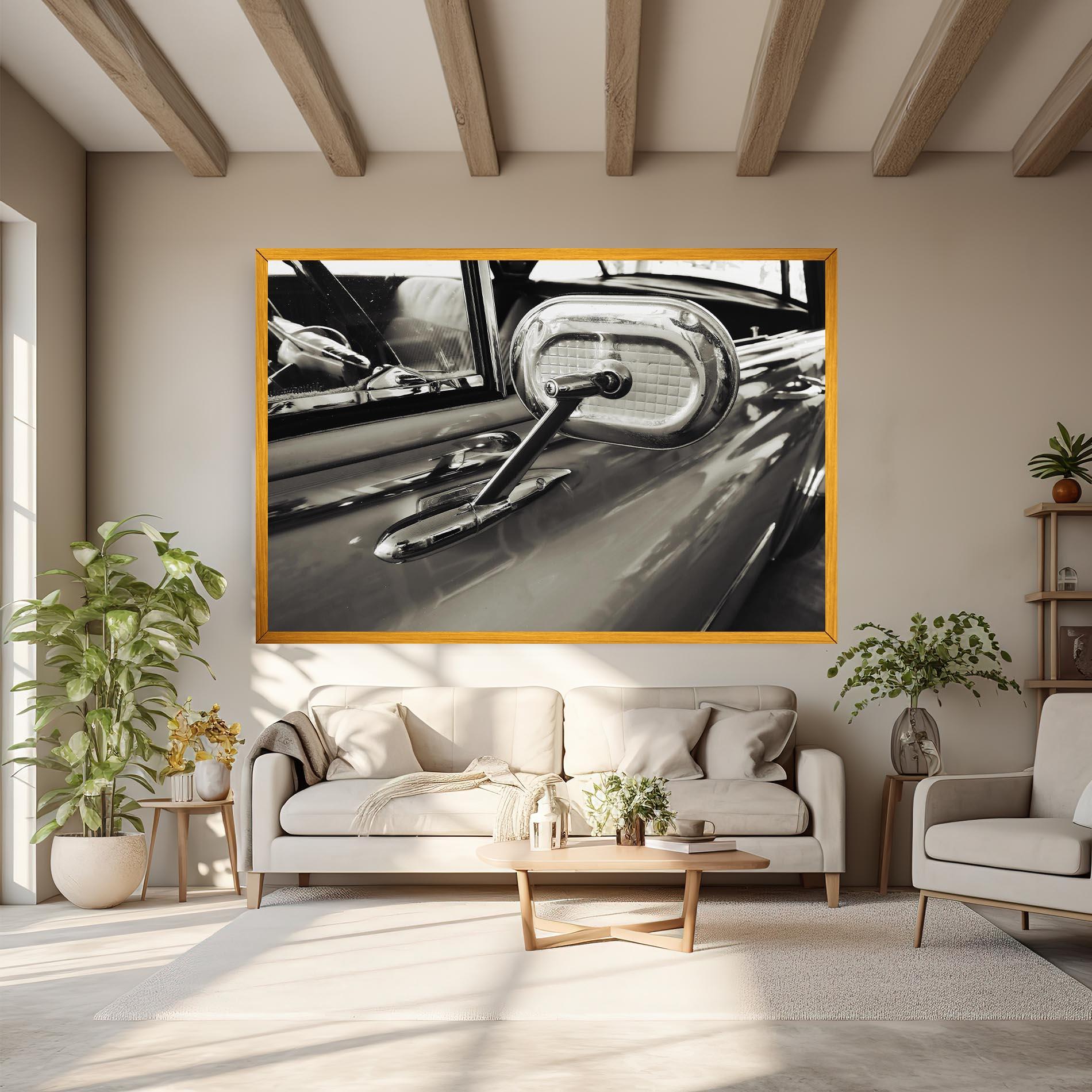 Vászonkép Close Up Grey Car mockup 6