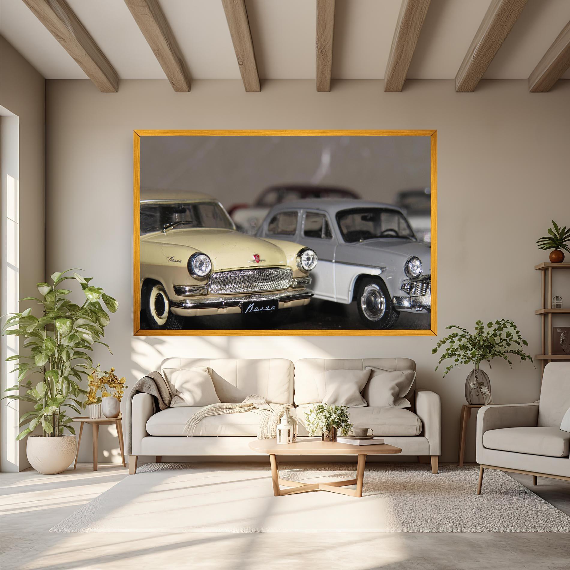 Vászonkép Cream Grey Car mockup 6