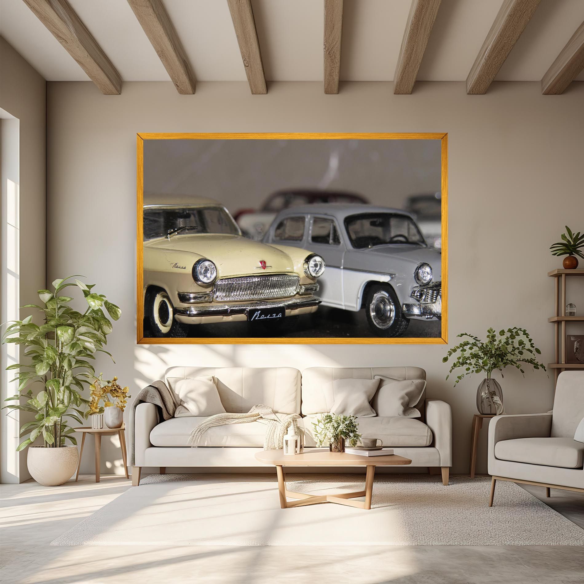 Cream Grey Car mockup 6