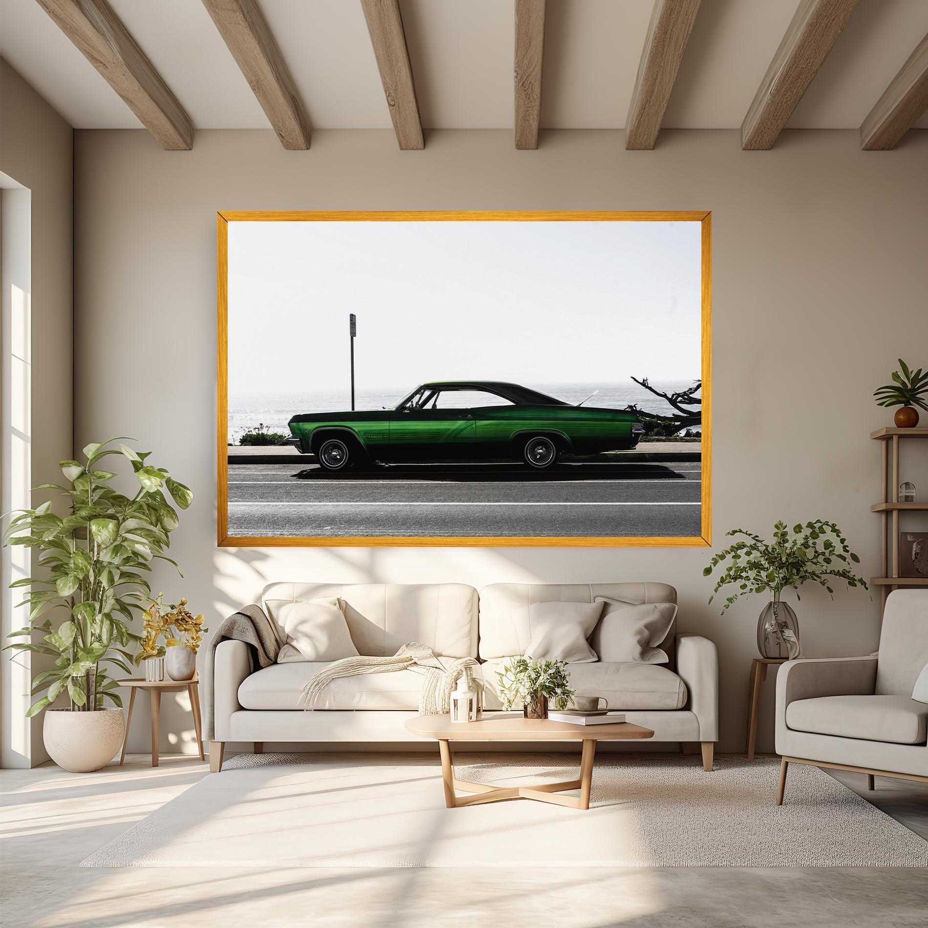 Vászonkép Nice Green Car mockup 6