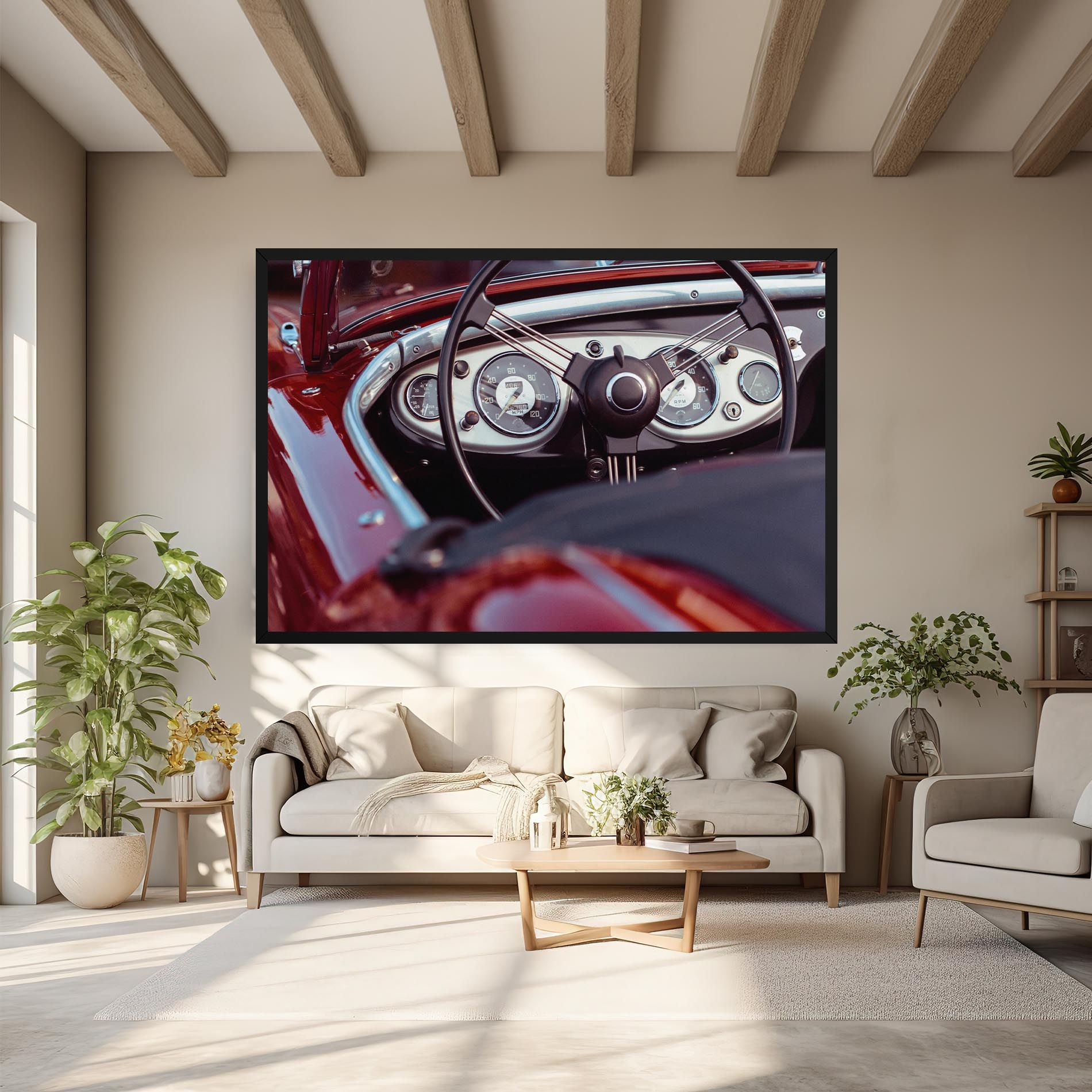 Classic Red Car mockup 6