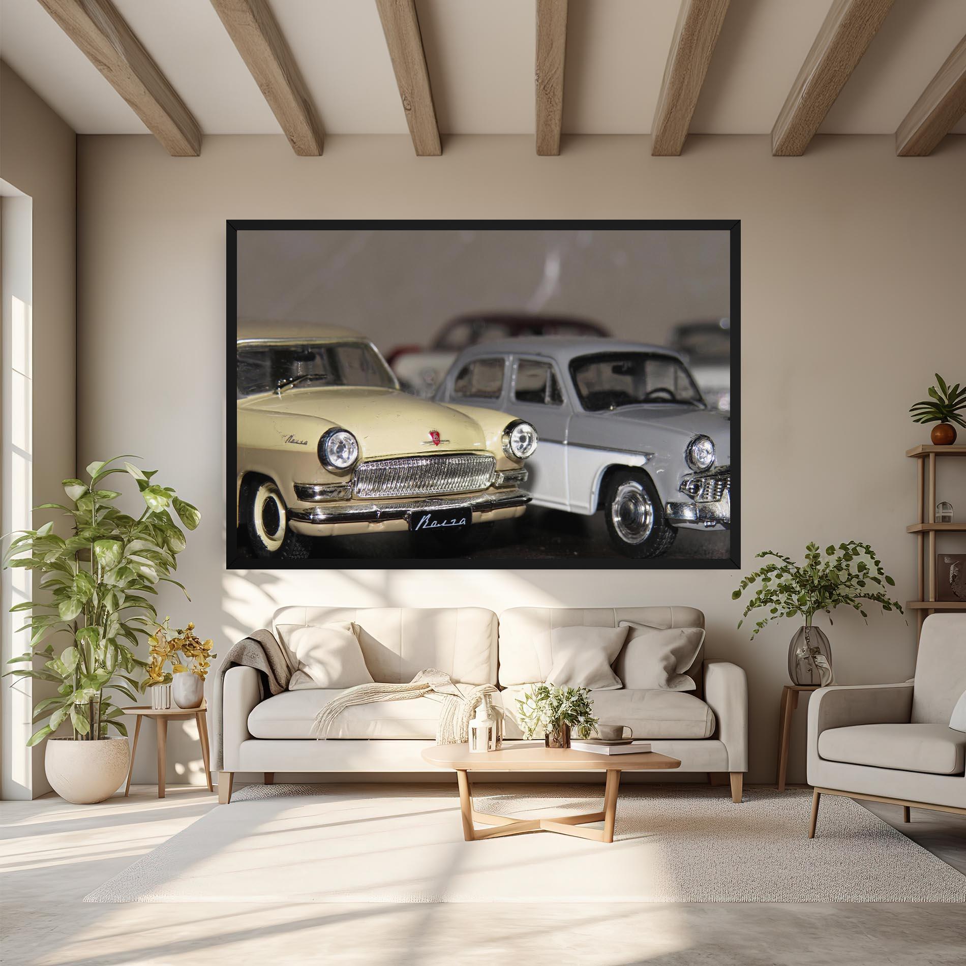 Vászonkép Cream Grey Car mockup 6