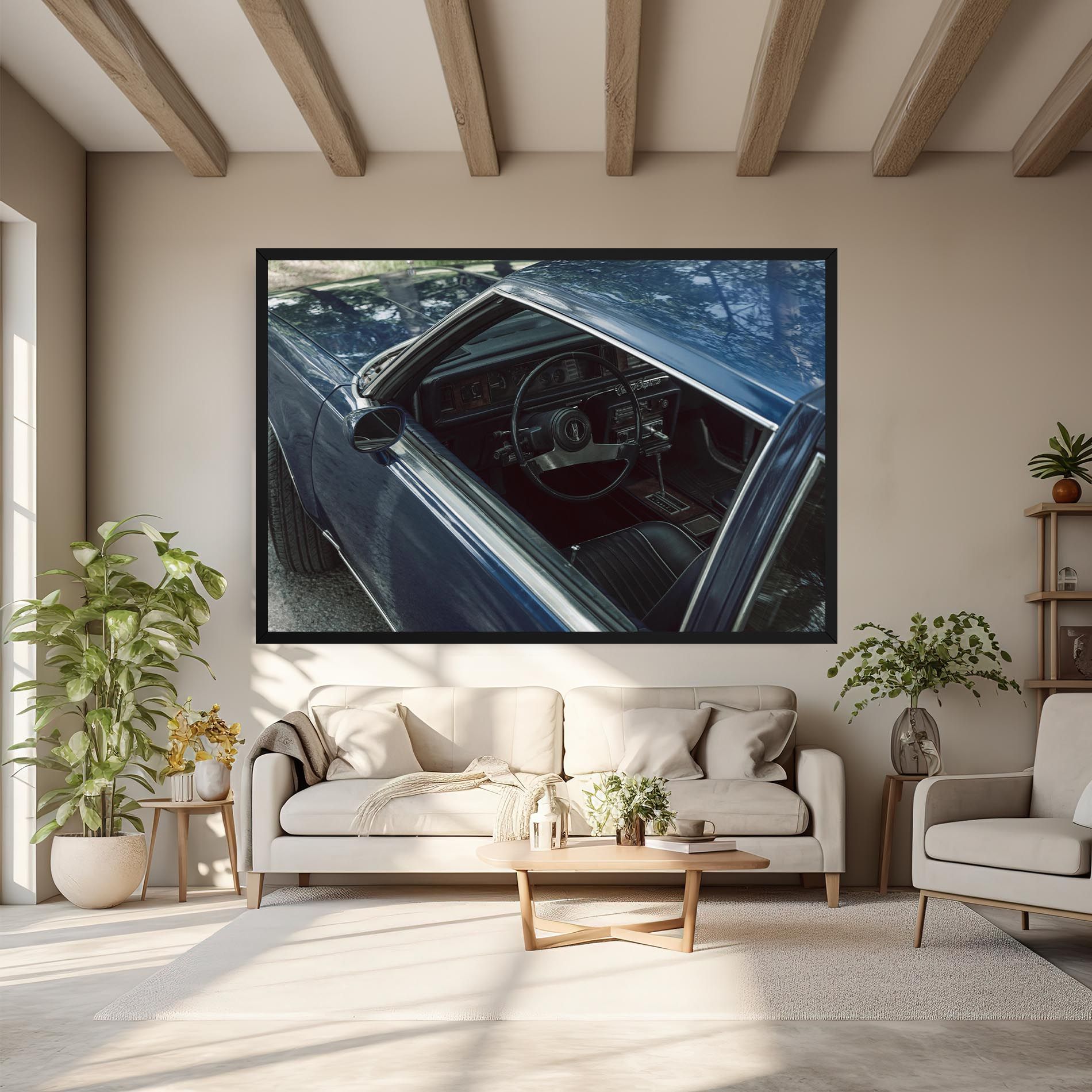 Old Blue Car mockup 6