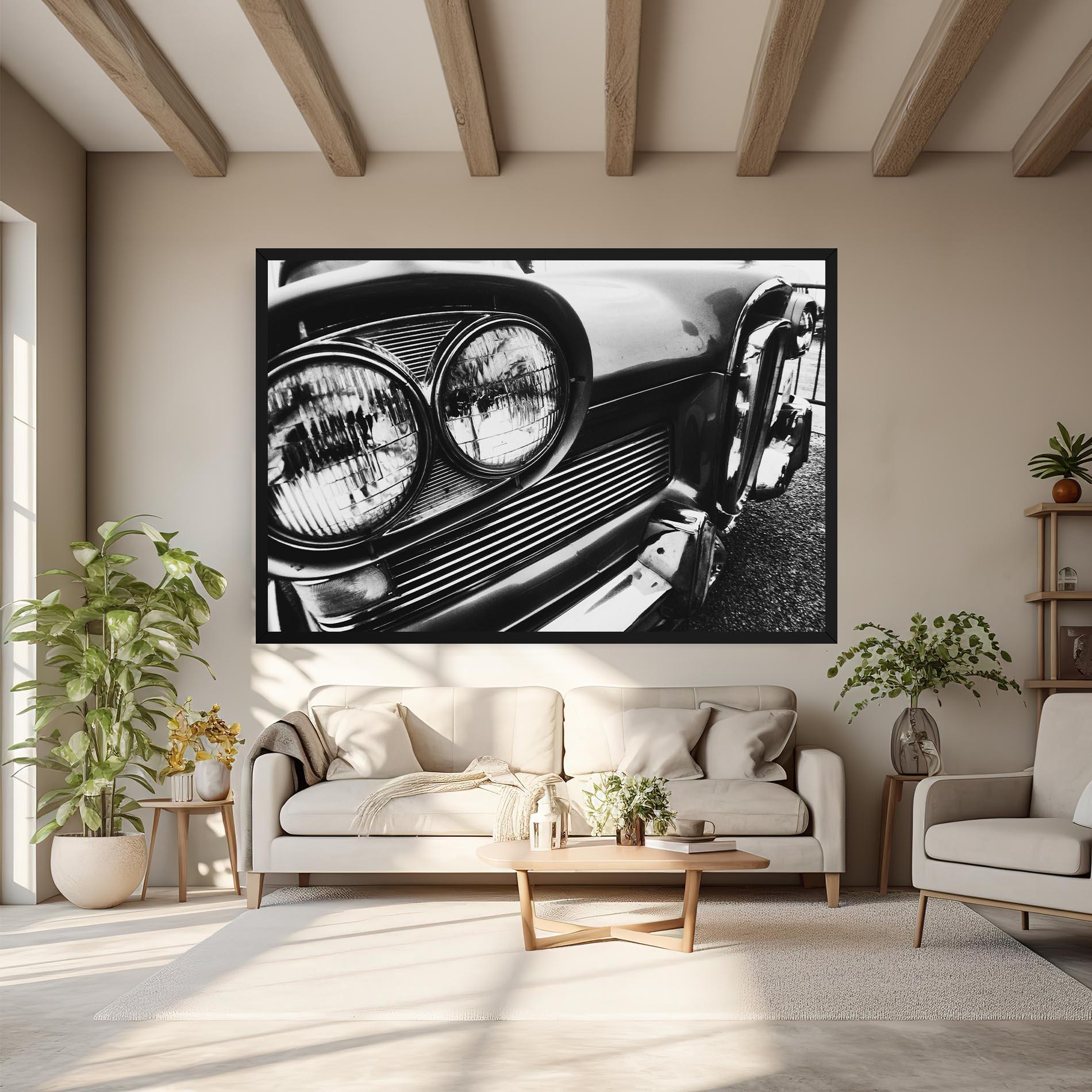 Vászonkép Old Closeup Car mockup 6