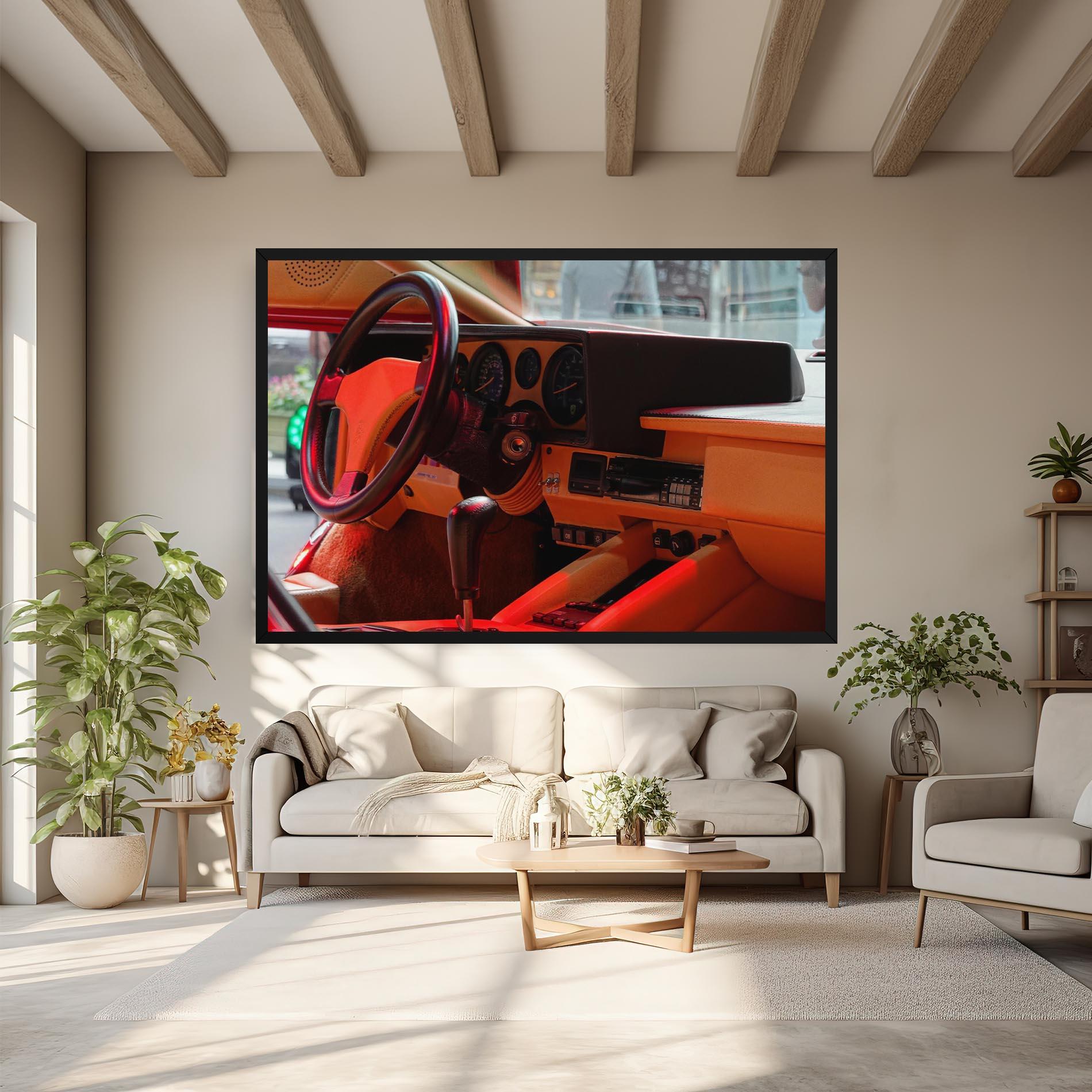 Vászonkép Orange Black Car mockup 6