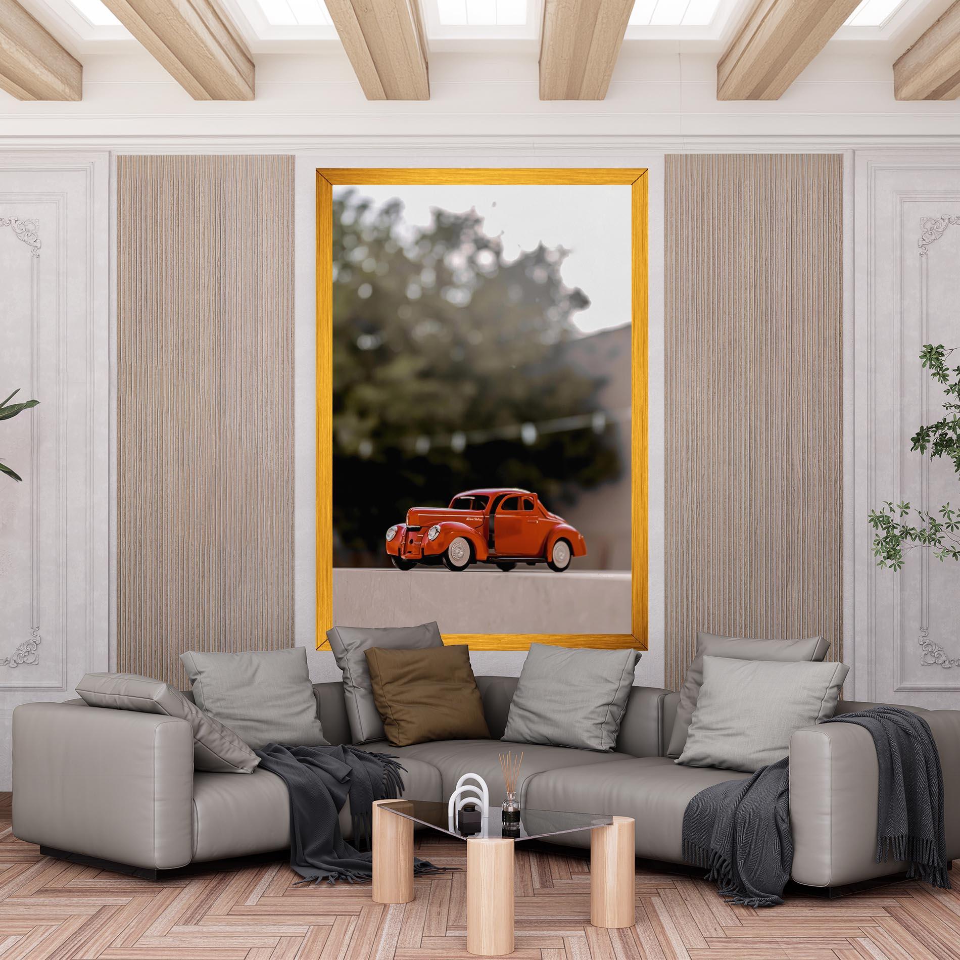 Vászonkép Orange Toy Car mockup 6