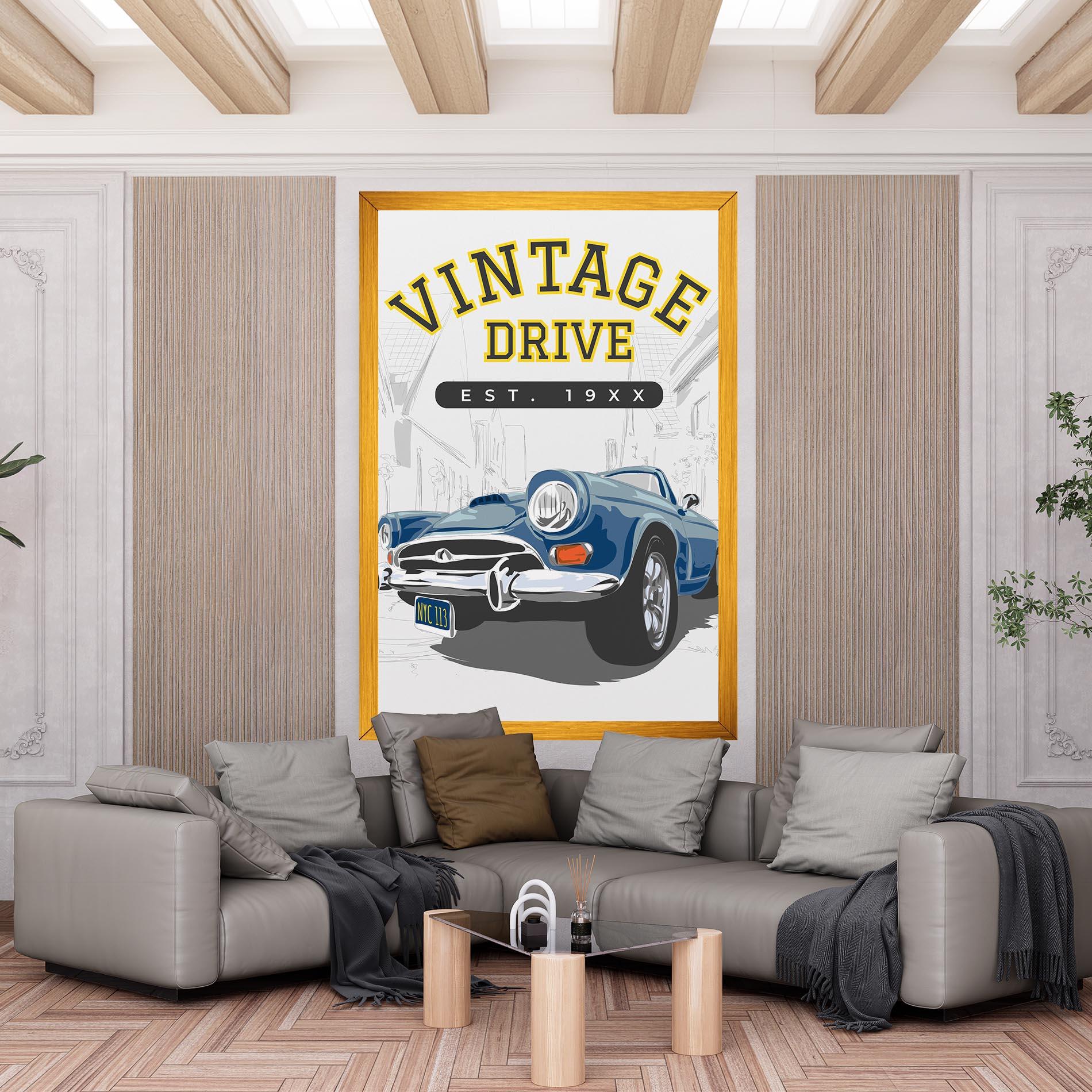 Vászonkép Vintage Drive mockup 6