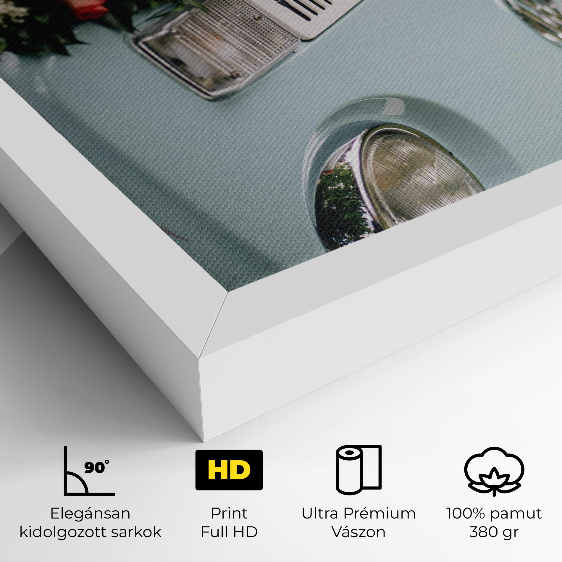 Vászonkép Vintage Rose Van mockup 4