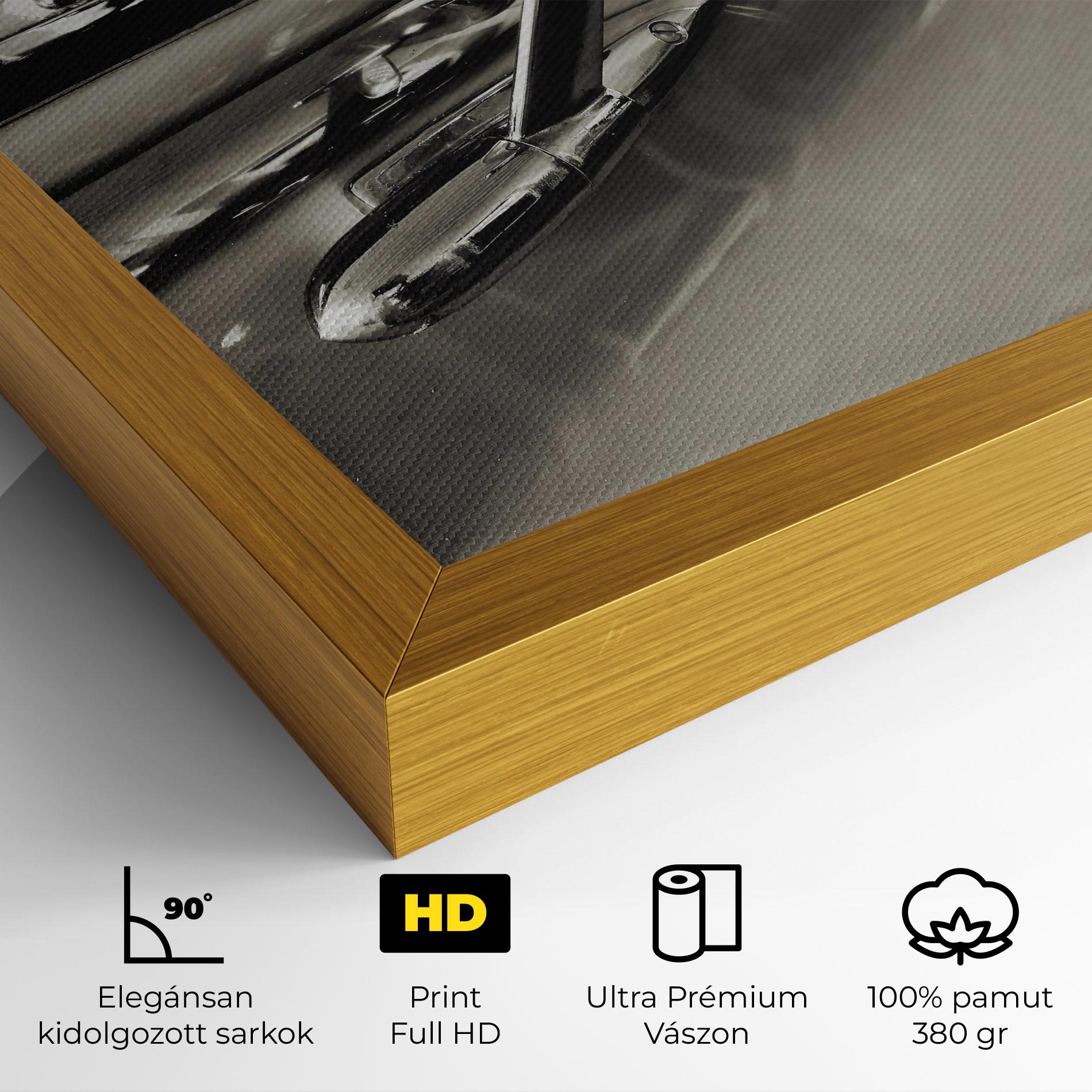 Vászonkép Close Up Grey Car mockup 4