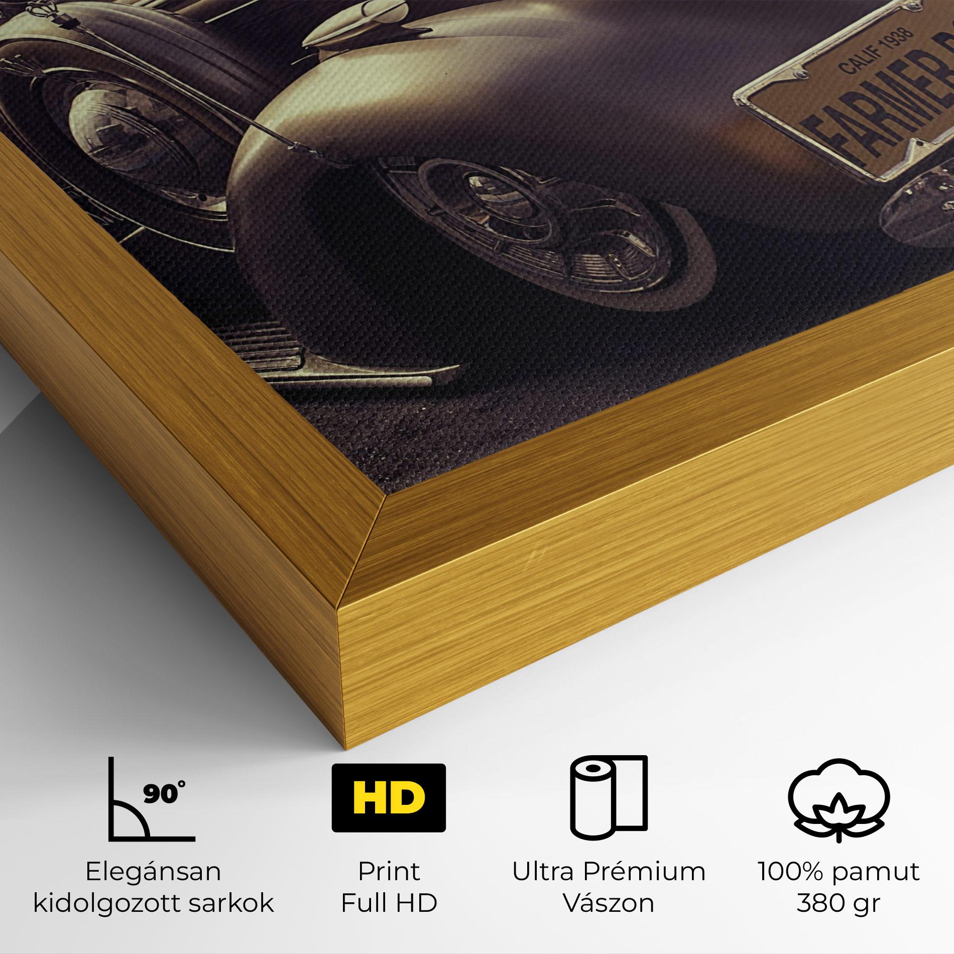 Vászonkép Old Classic Car mockup 4