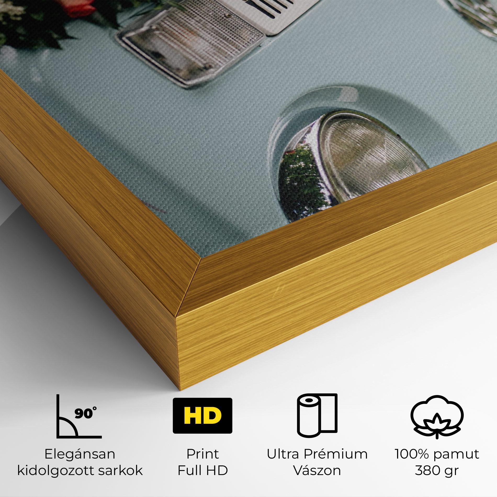 Vászonkép Vintage Rose Van mockup 4