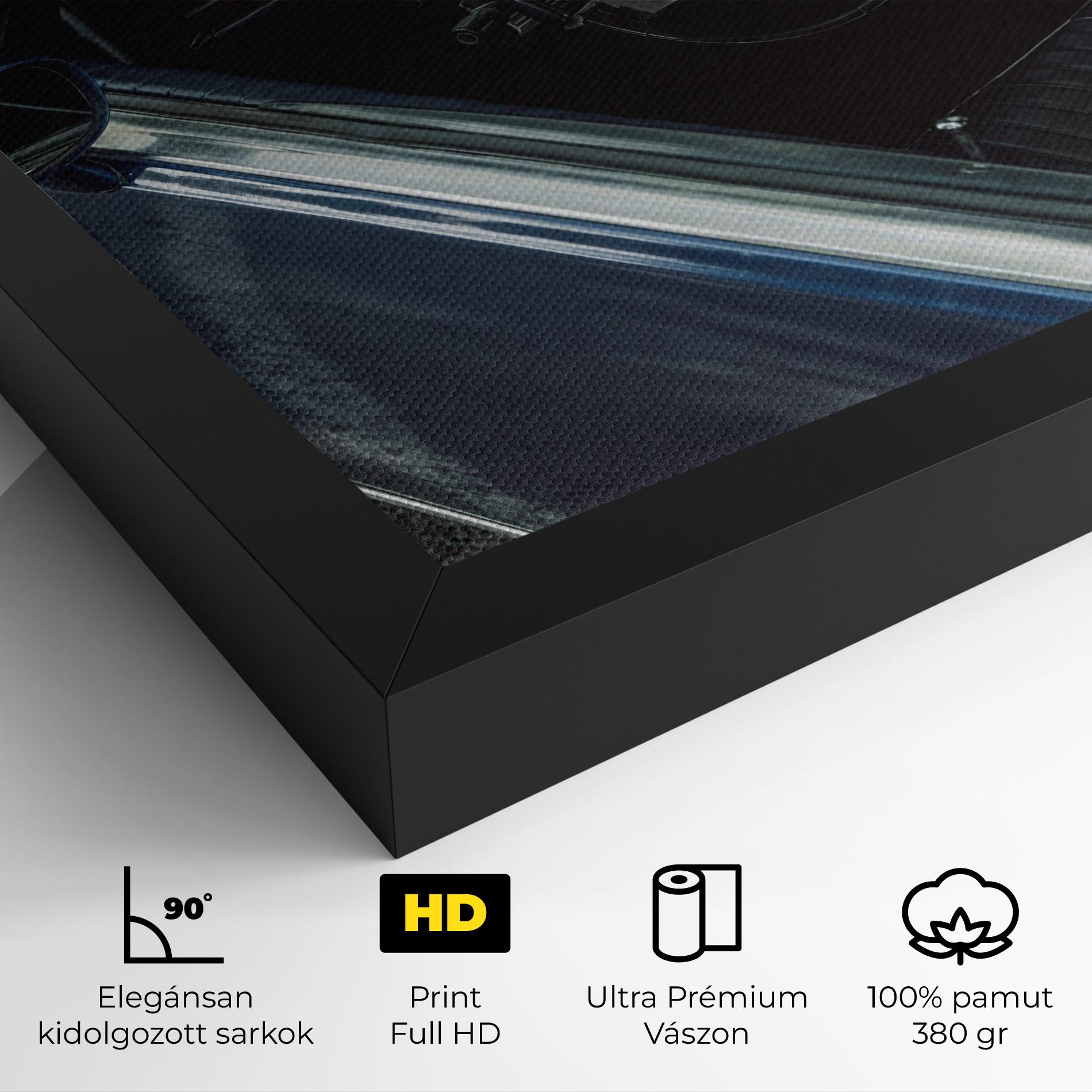 Vászonkép Old Blue Car mockup 4