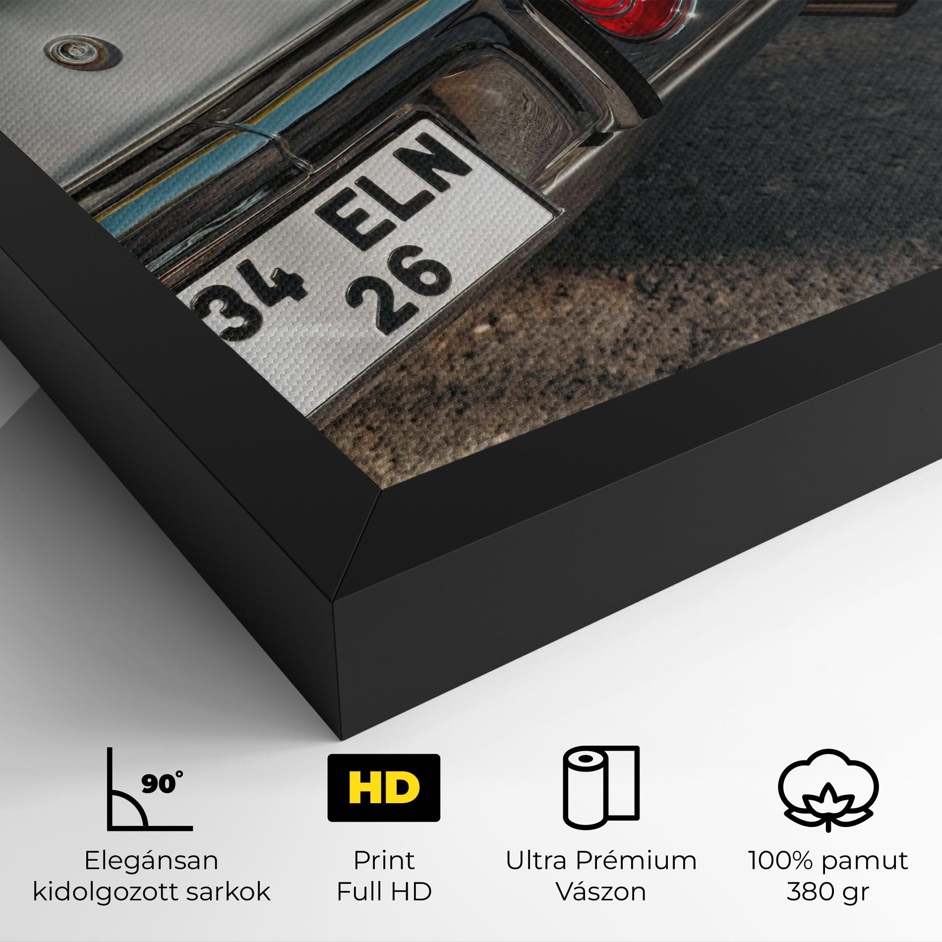 Vászonkép Old Grey Car mockup 4