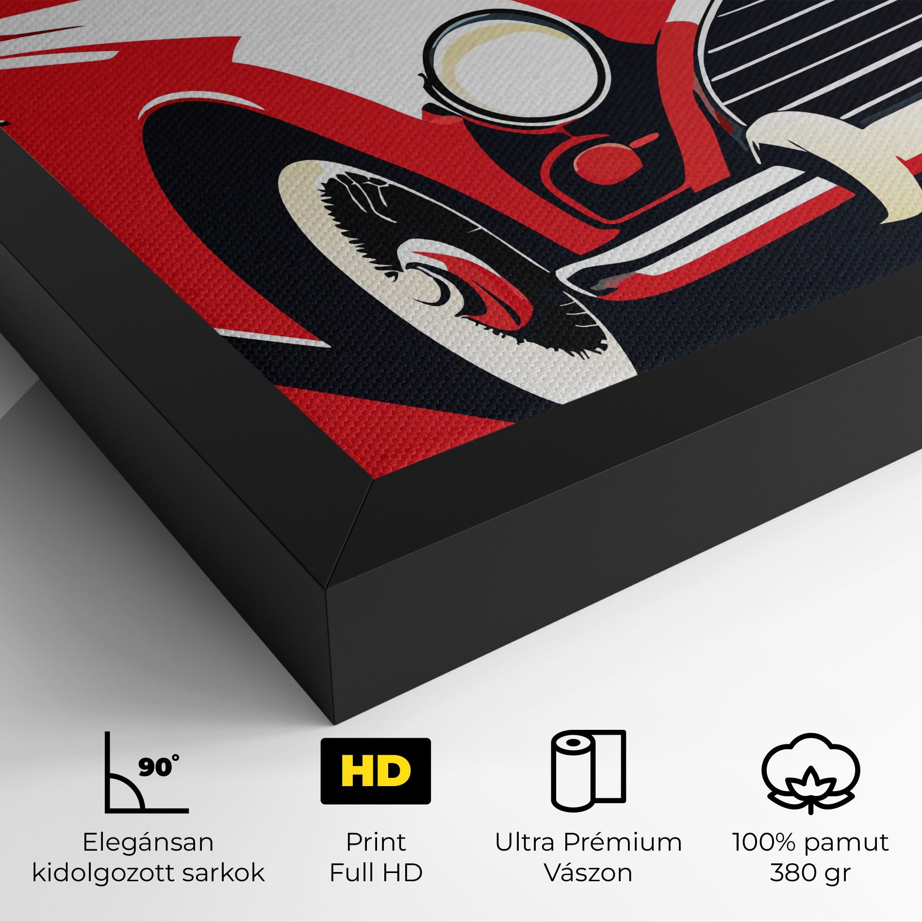 Red Vintage Car mockup 4