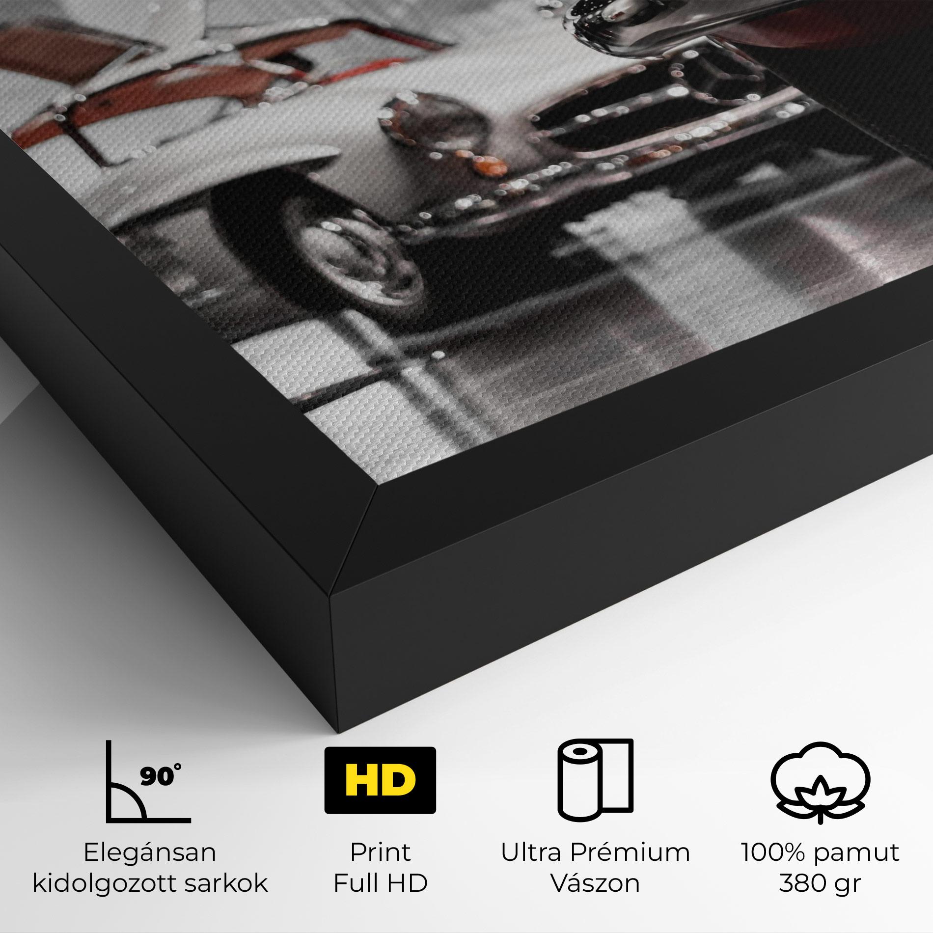 Vászonkép Vintage Red White mockup 4